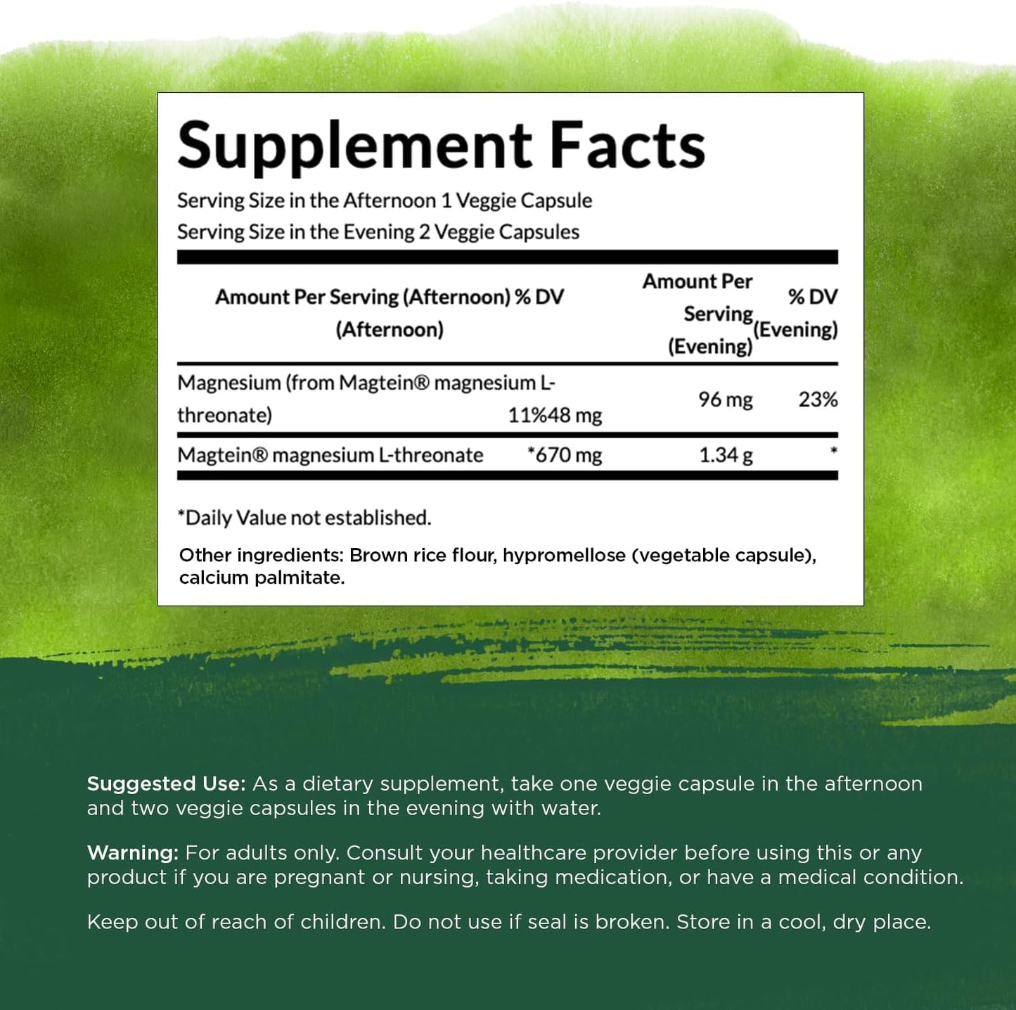 Swanson Magnesium L-Threonate Brain and Cognitive Health Supplement 90 Capsules