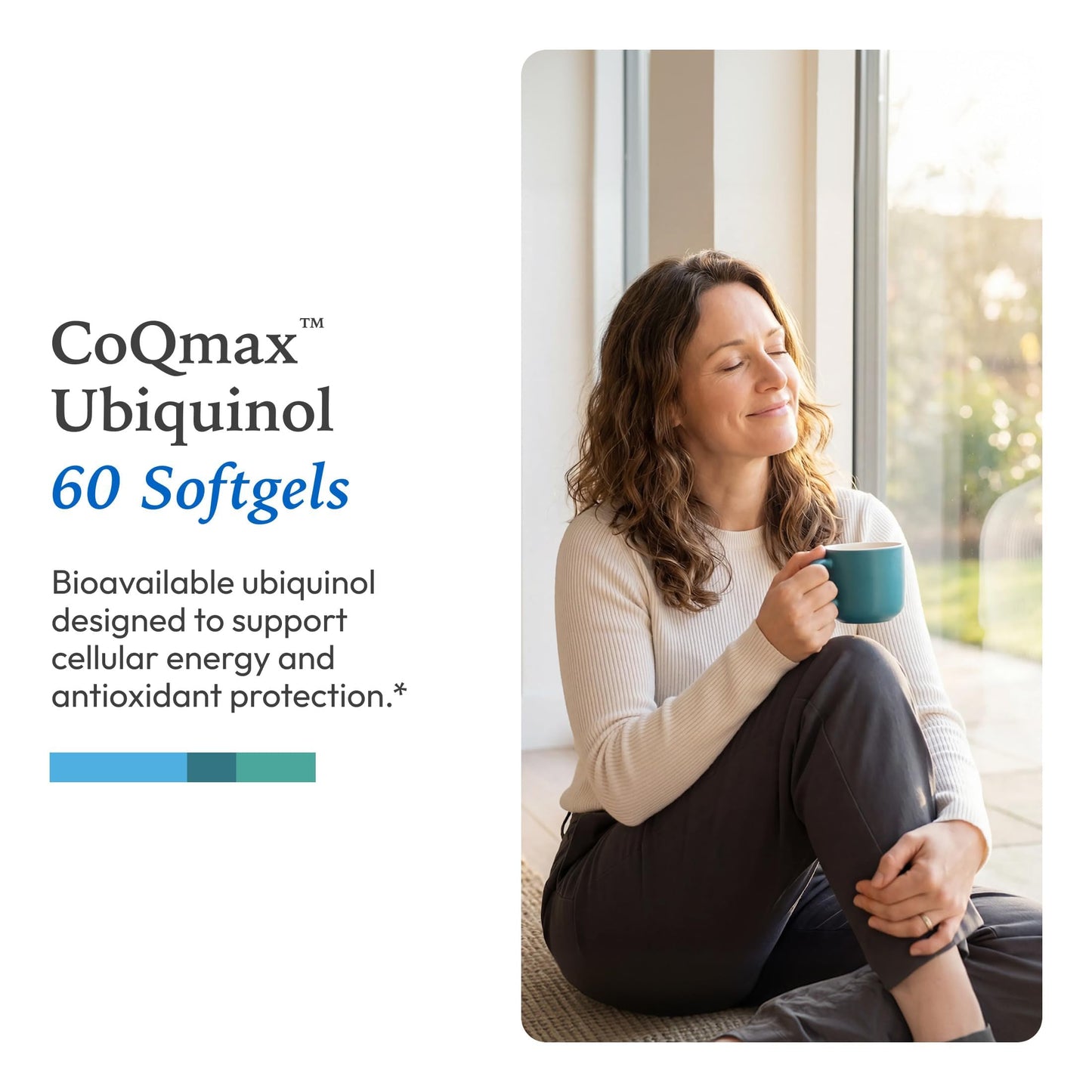 XYMOGEN CoQmax Ubiquinol - 100mg CoQ10 - Patented Stabilized Form - Coenzyme Q10 for Antioxidant Brain & Heart Health Support Softgels 60