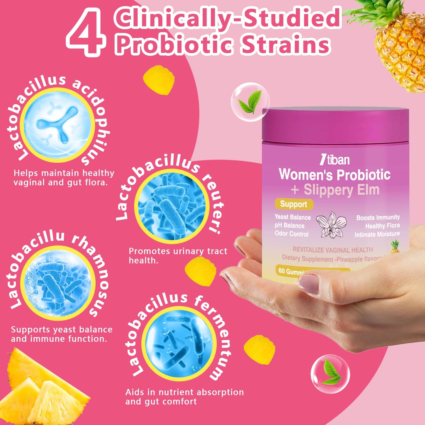 Itiban Feminine Vaginal Probiotics Gummies 120 Count