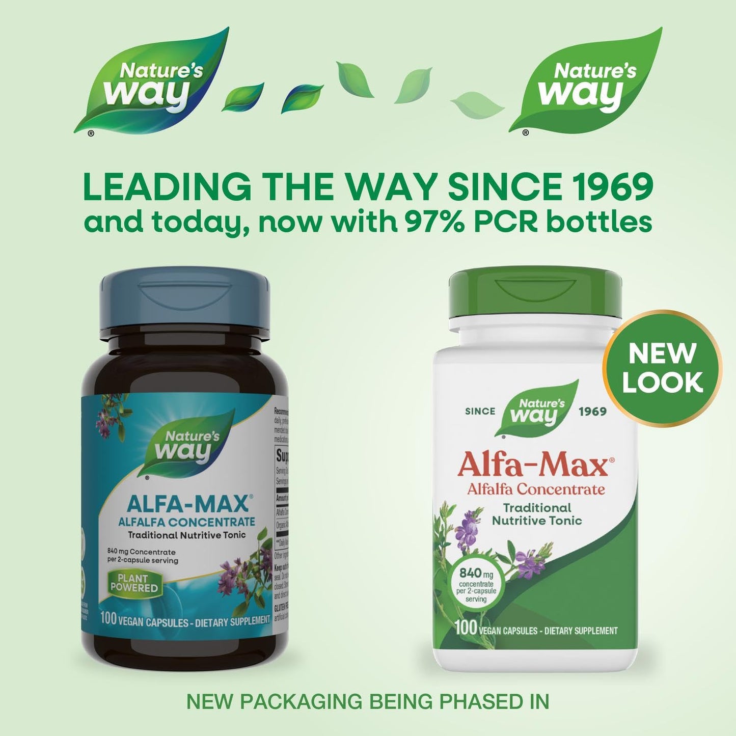 Nature's Way Alfa-Max Alfalfa Concentrate Dietary Supplement Capsules, 100 Count