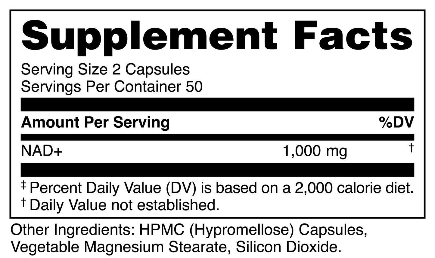 Bucked Up NAD+ 1000mg Capsule, 100 Count