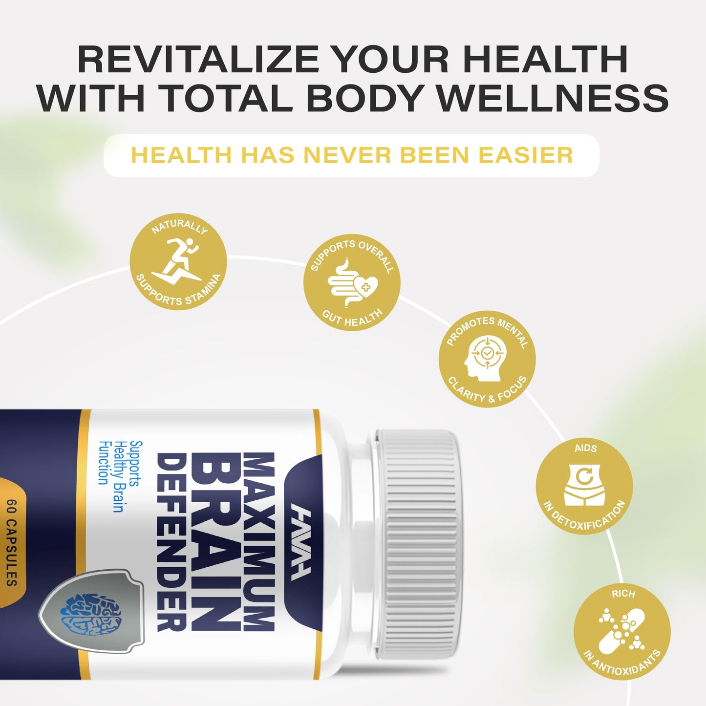 Havah Brain Defender Advanced Wellness Support Supplement Capsules, 60 Count