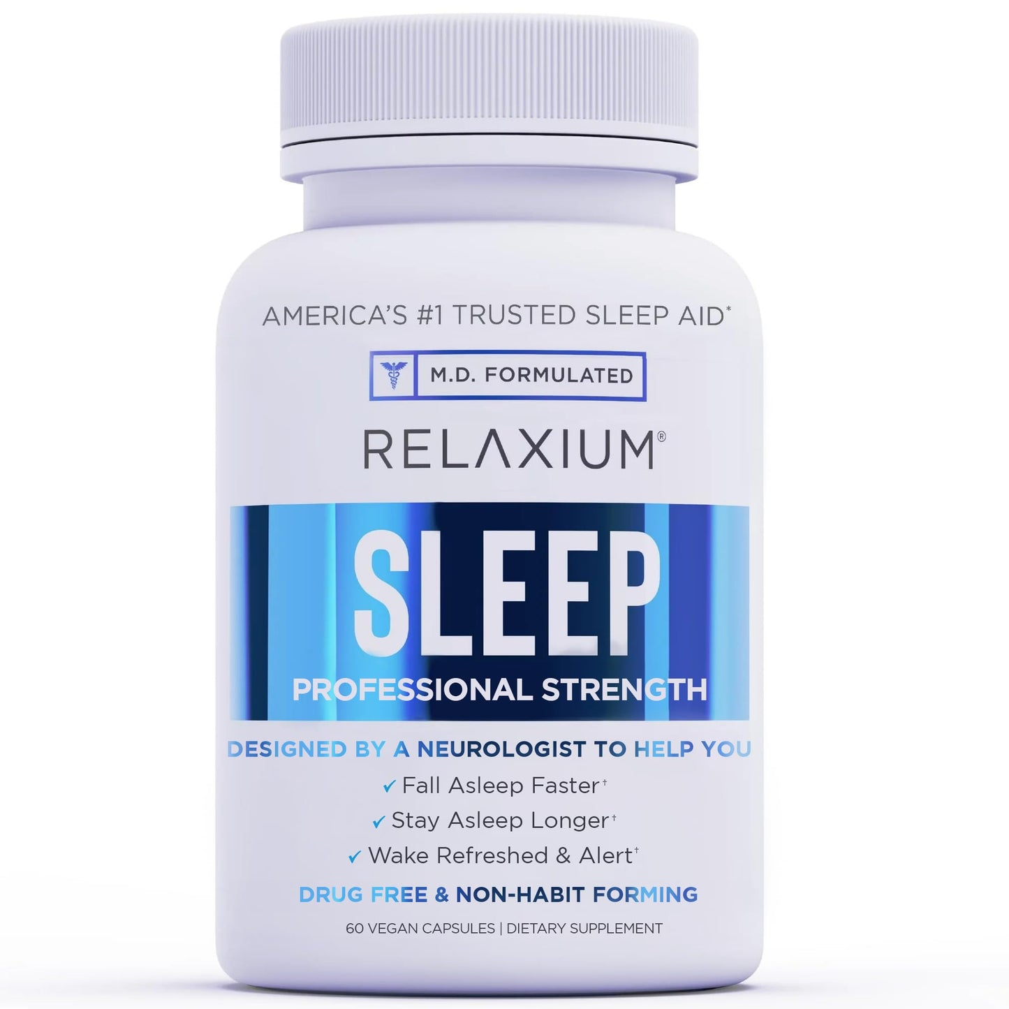 Relaxium Sleep Aid & BrainIQ Nootropic Brain Supplements Bundle, 60 Capsules Each