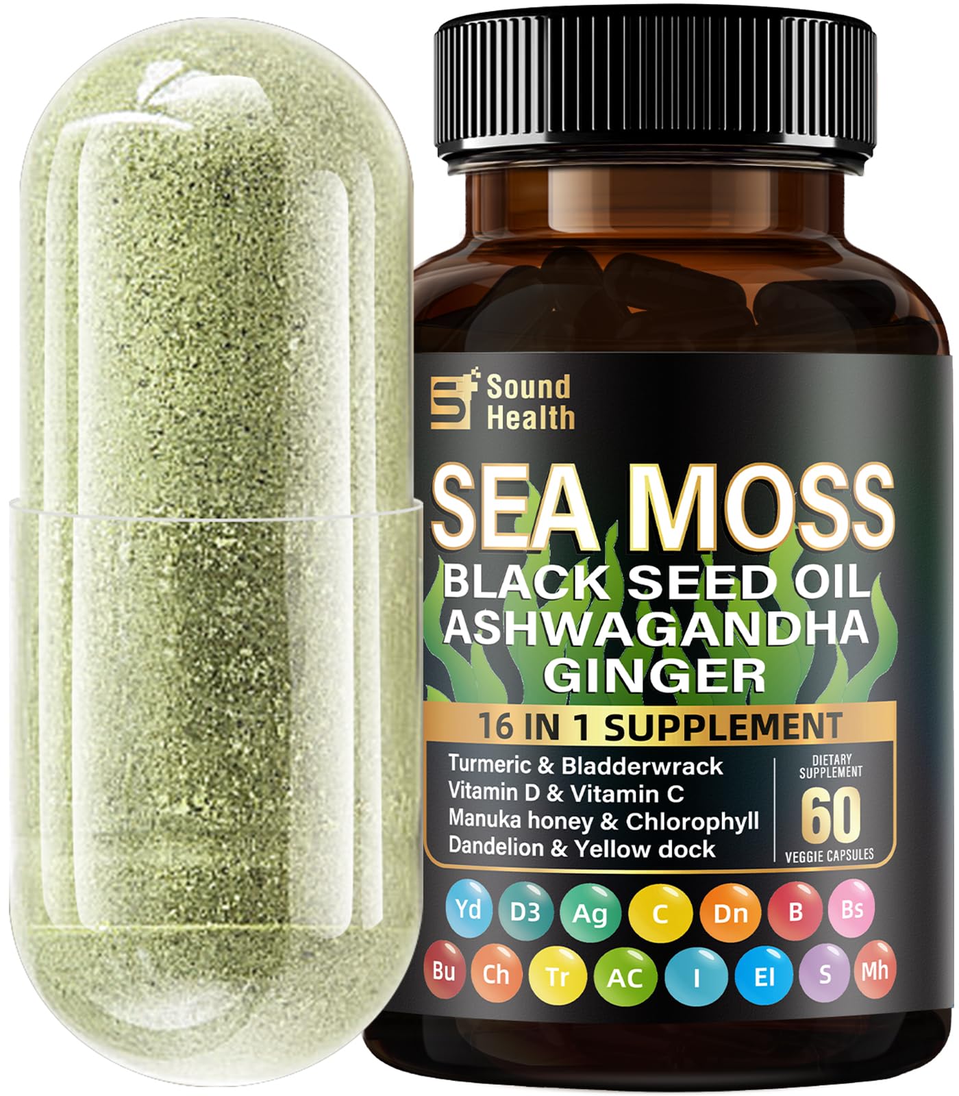 SoundHealth Irish Sea Moss, 60 Capsules