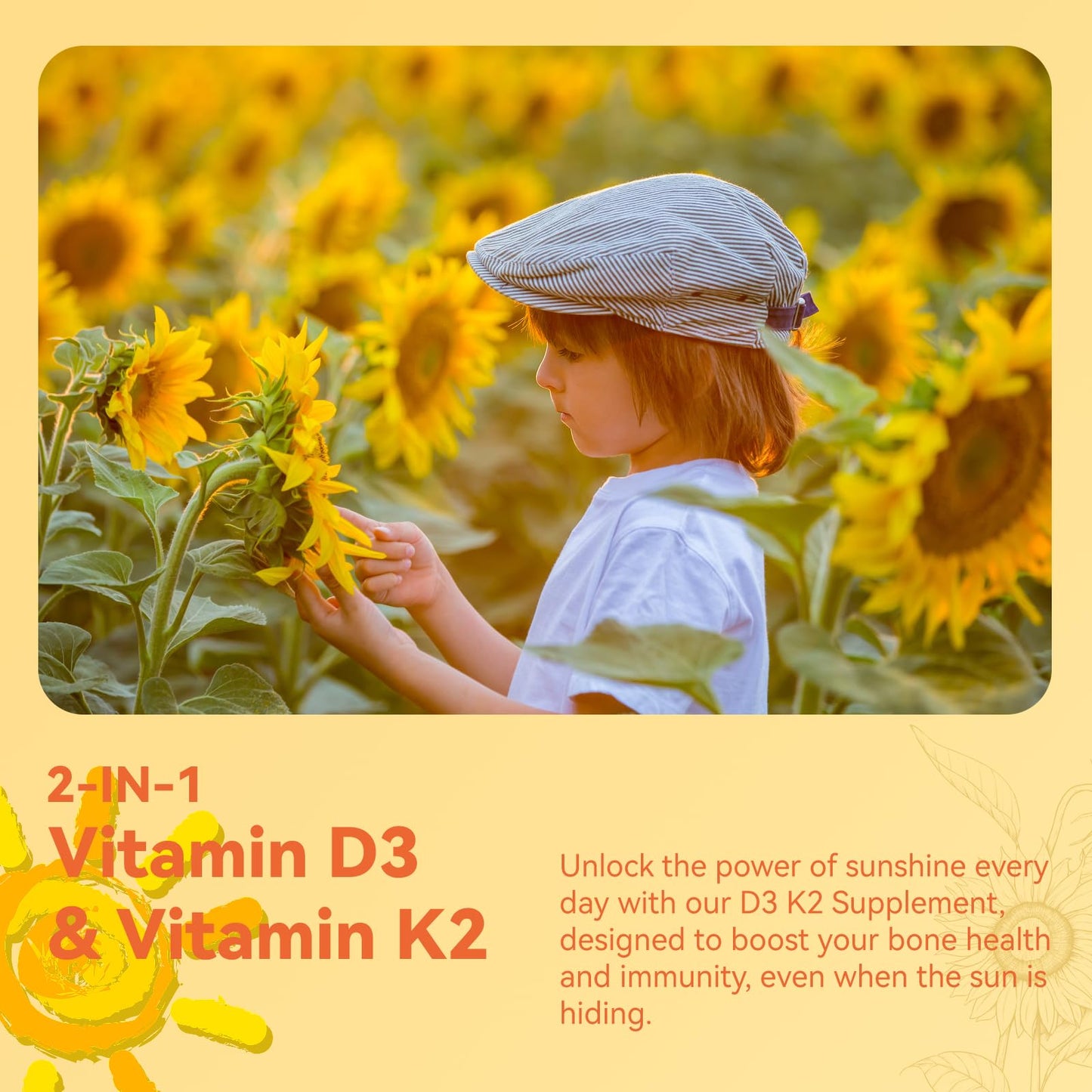 DIATMOON Vitamin D3 K2 Supplement Softgels, 240 Count