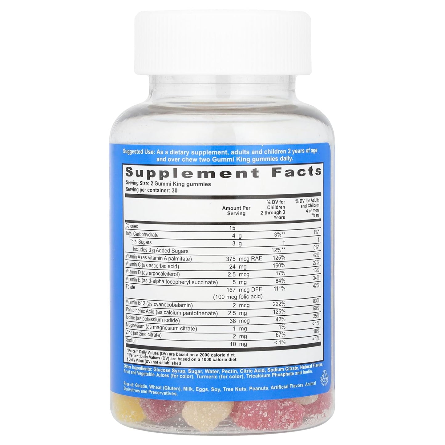 Gummi King Multivitamin and Mineral Supplement Gummy 60 Count