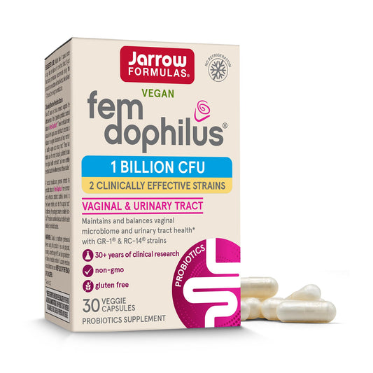 Jarrow Formulas Fem-Dophilus Vaginal Probiotics Capsules 30 Count