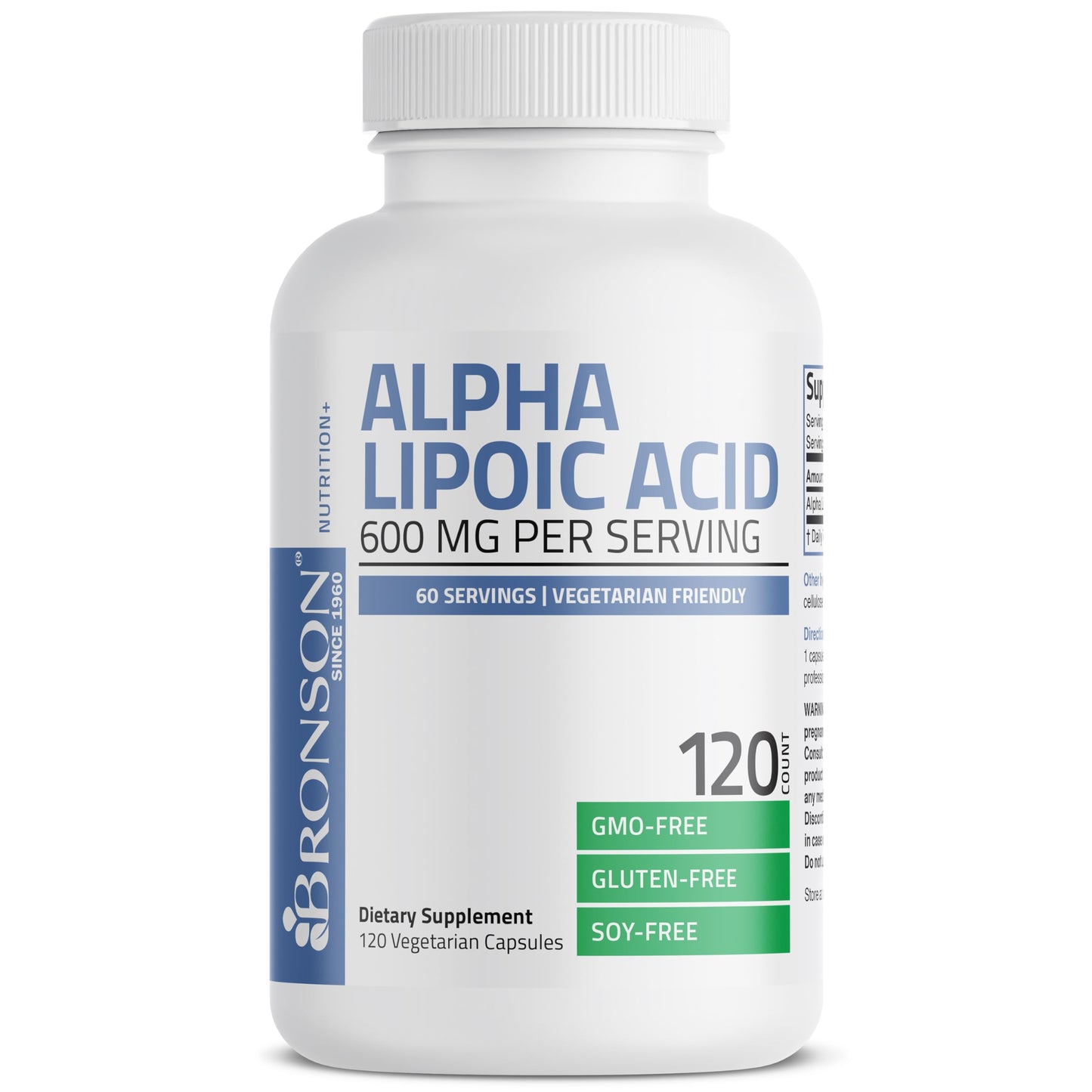 Bronson Alpha Lipoic Acid 600 mg Glucose Metabolism Support Capsules 120
