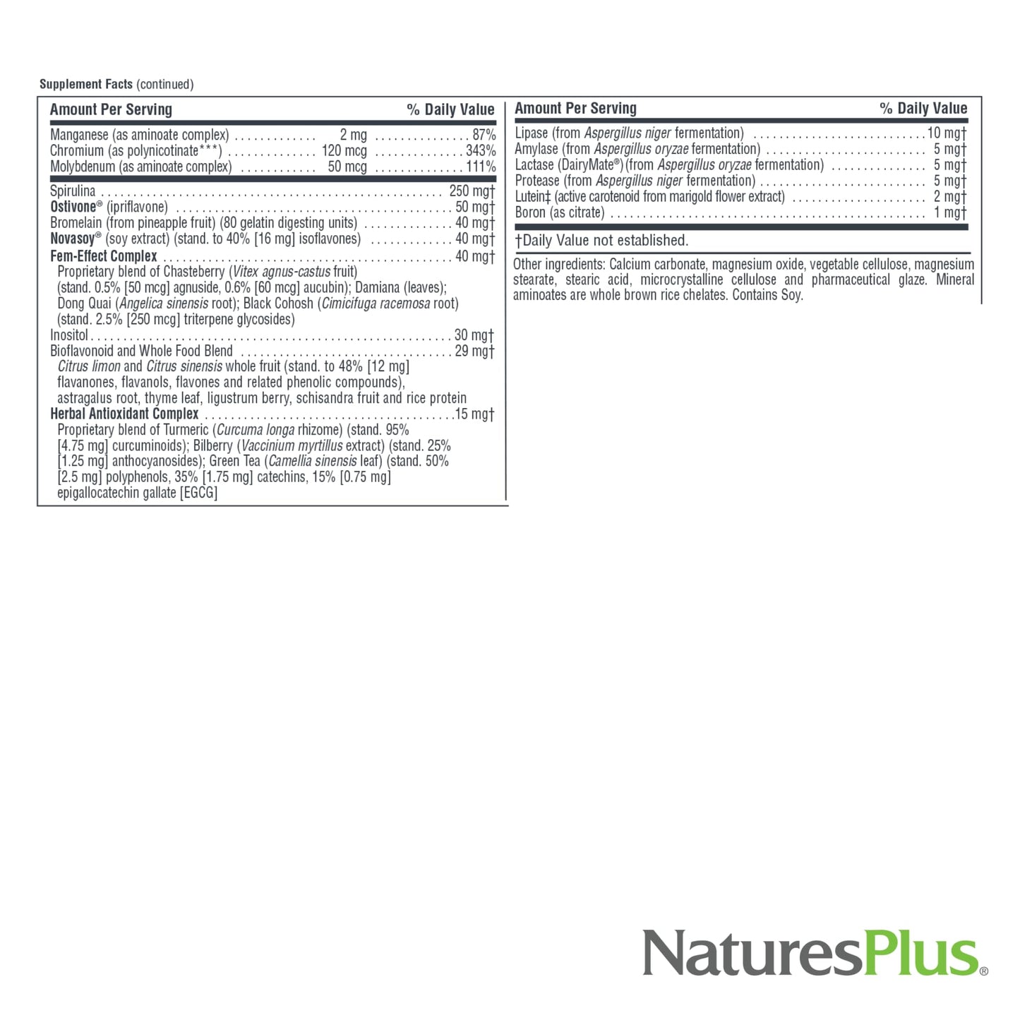 NaturesPlus Source of Life Women Multivitamin & Mineral Supplement Tablet, 60 Tablets