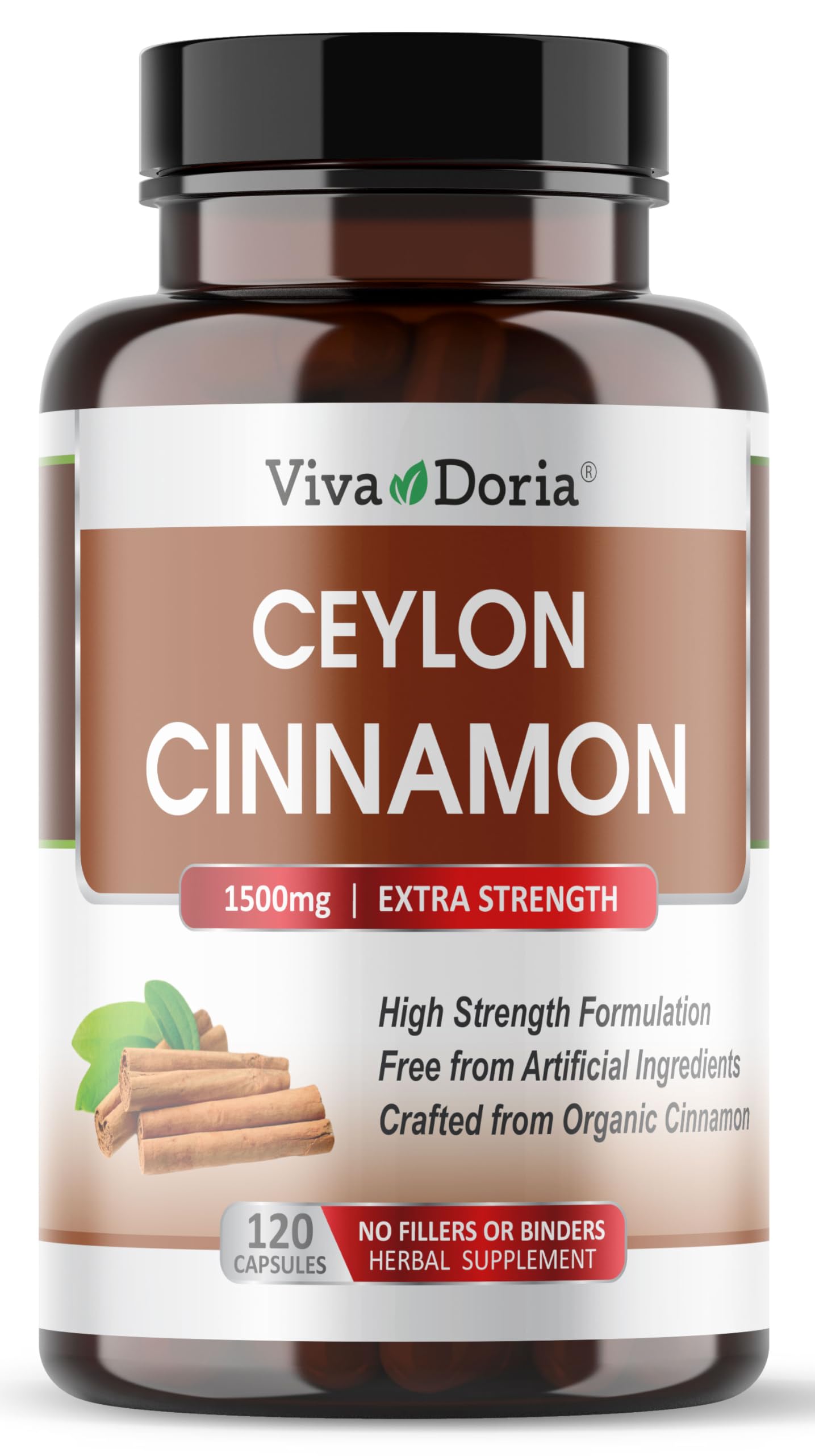 Viva Doria Ceylon Cinnamon Capsules 120 Count