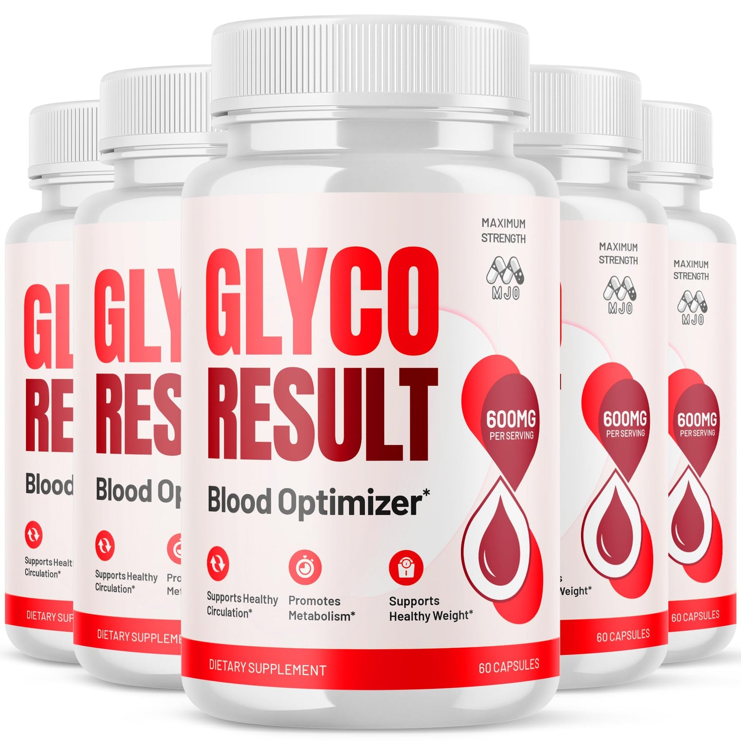 MJO Glyco Result Blood Optimizer Supplement Capsules 300 Capsules