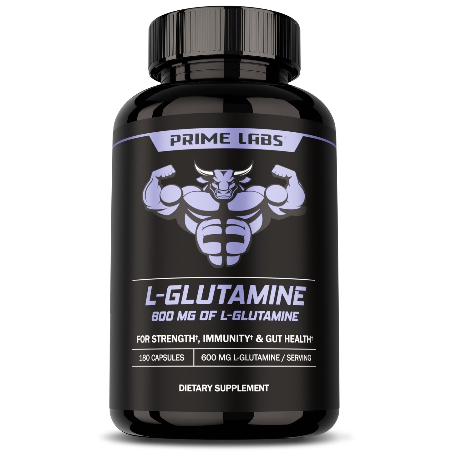 Prime Labs L-Glutamine Capsule 600 mg, 180 Count
