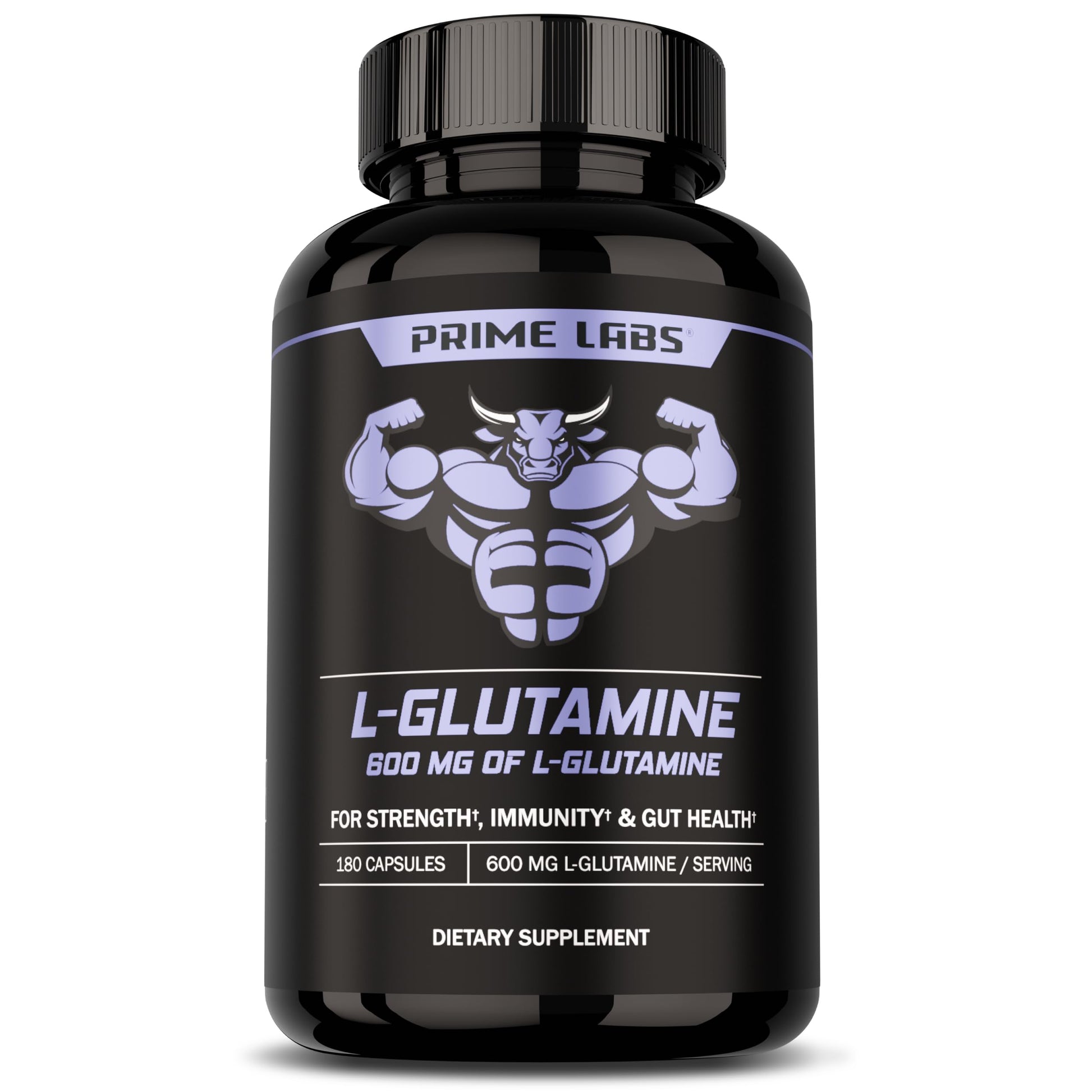 Prime Labs L-Glutamine Capsule 600 mg, 180 Count