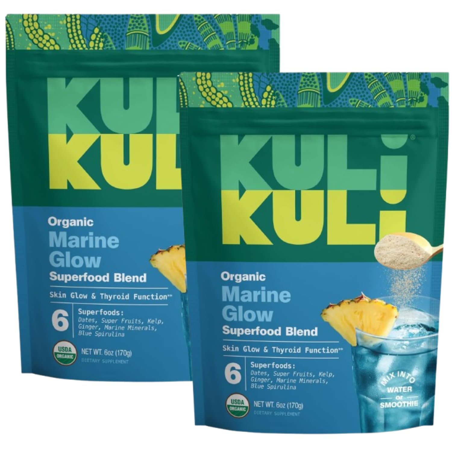 Kuli Kuli Marine Glow Blend Superfood Powder, 6 Count