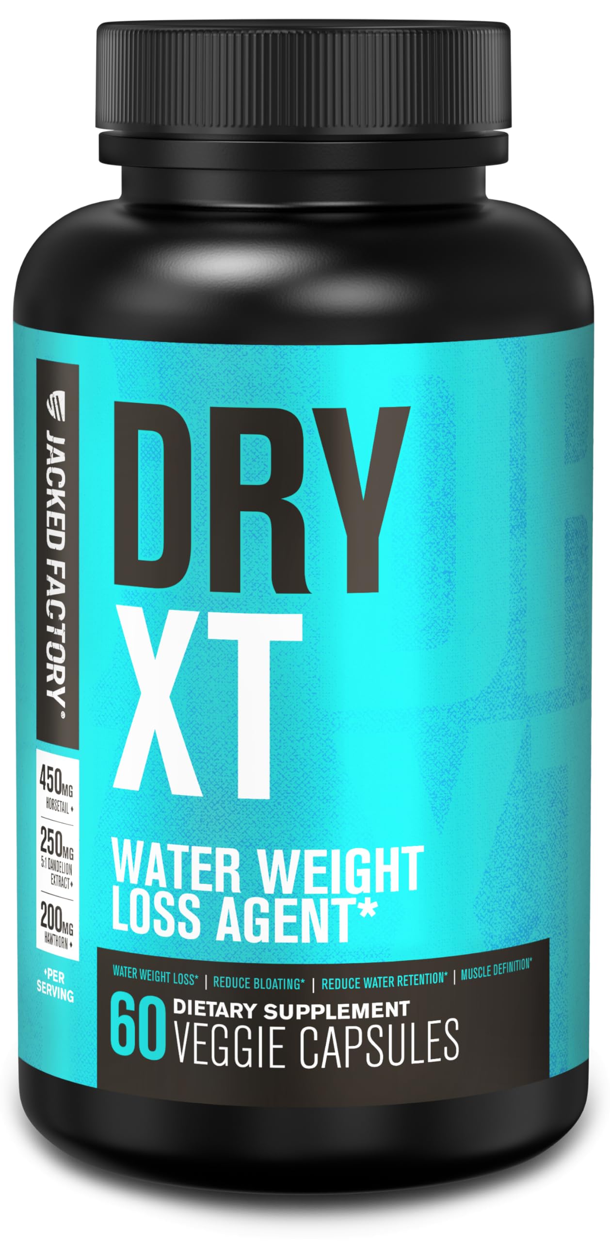 Jacked Factory Dry-XT Diuretic Water Pills 60 Veggie Capsules