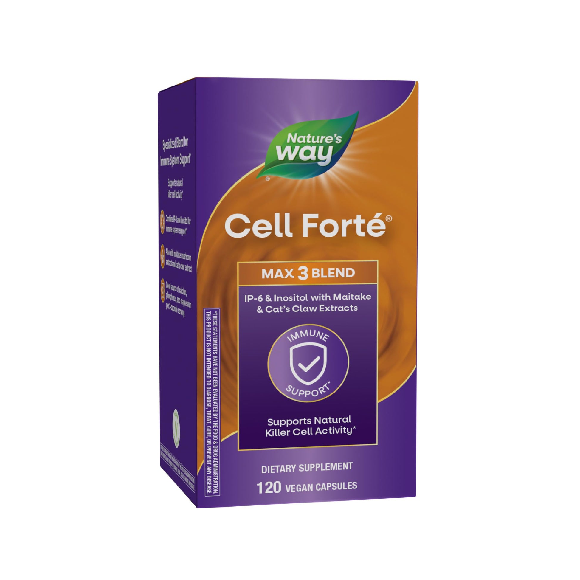 Nature's Way Cell Forté MAX3 Blend IP-6 & Inositol with Maitake Mushroom & Cat's Claw Extracts, 120 Capsules