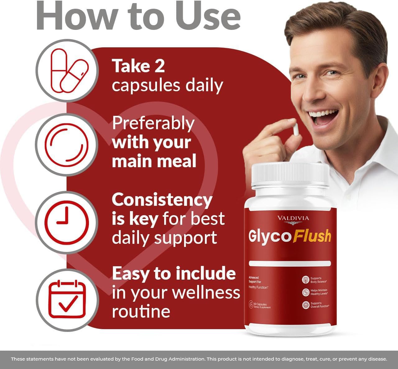 Valdivia GlycoFlush Capsules 60 Count