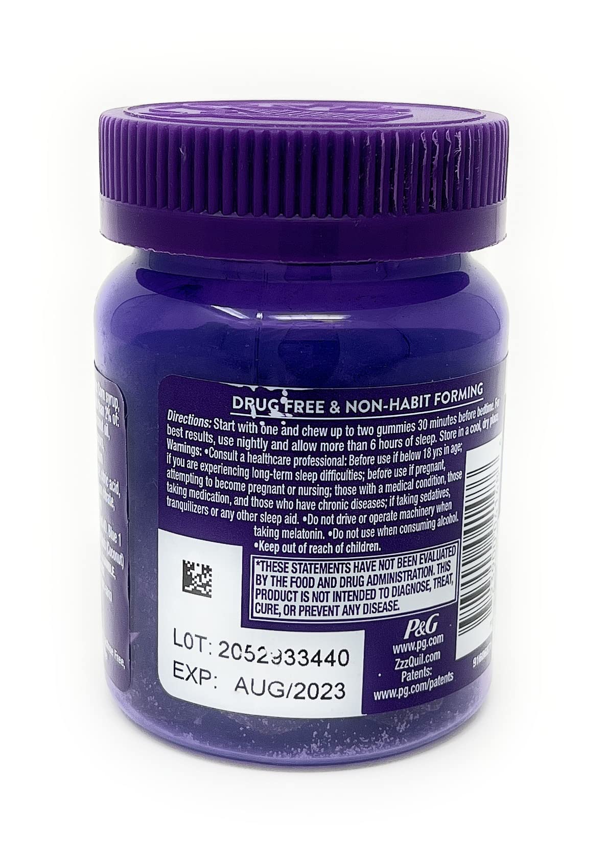 ZzzQuil Pure Zzzs Melatonin Gummies with Chamomile, Lavender, & Valerian Root, 60 Gummies