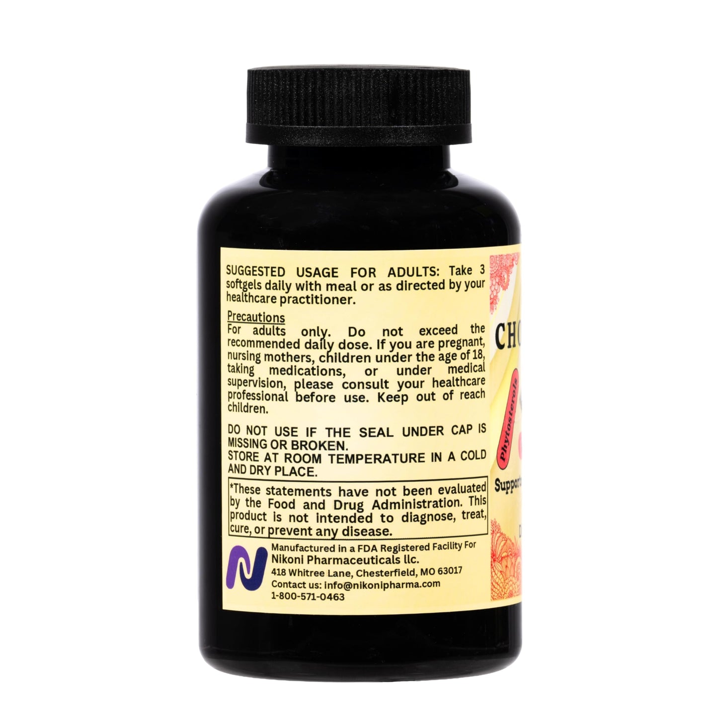 Nikoni Advanced Cholesterol Support 3600 mg Plant Sterols with 14-in-1 Supplement Softgels, 480 Softgels