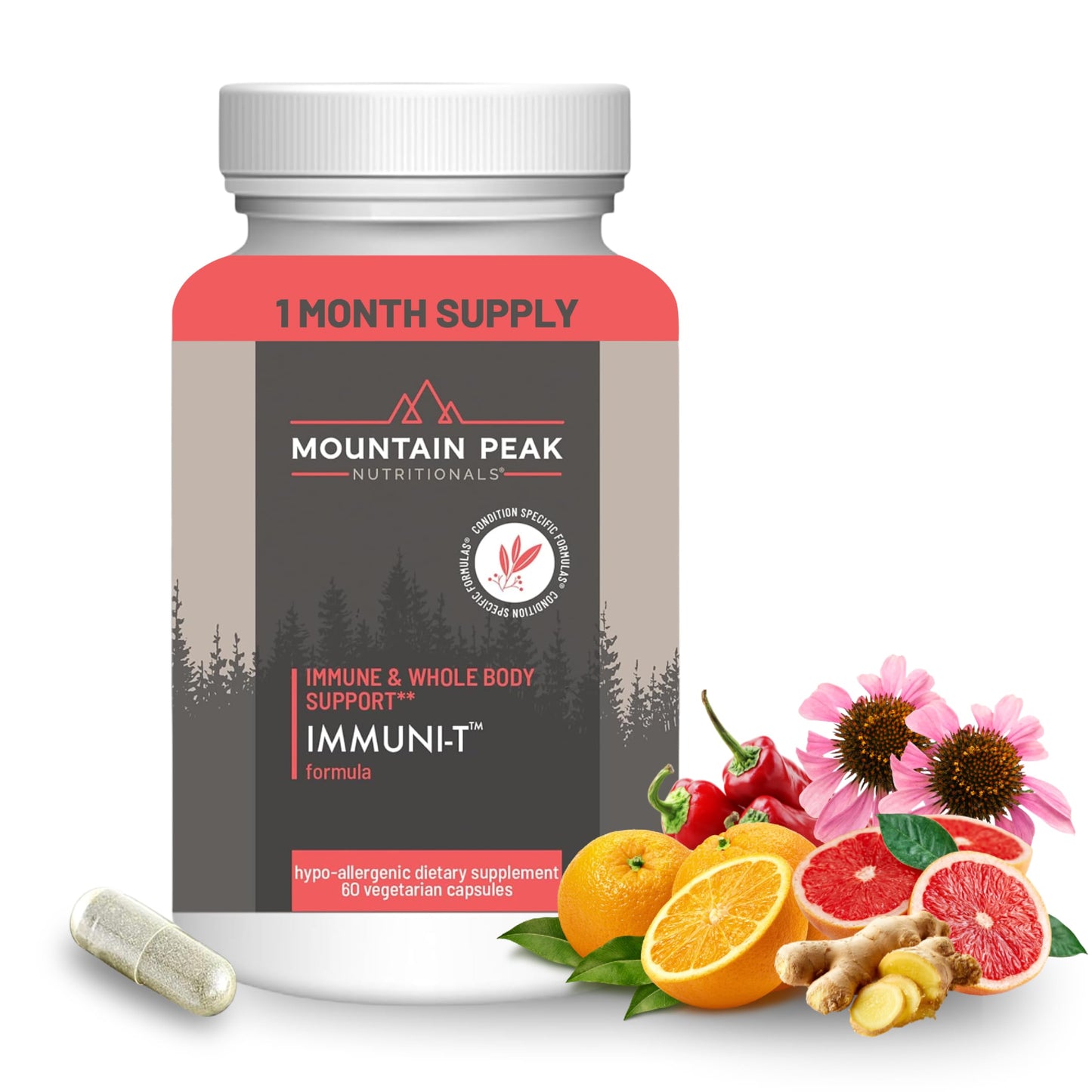 Mountain Peak Nutritionals Immuni-T 4-in-1 Immune Support Capsule, 60 Count