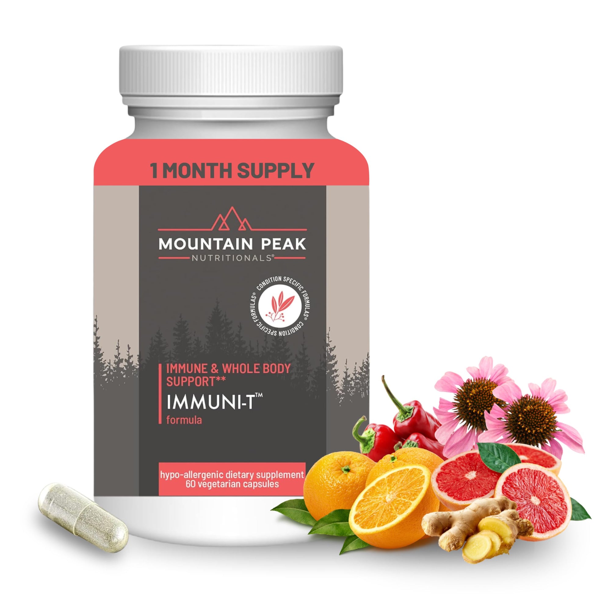 Mountain Peak Nutritionals Immuni-T 4-in-1 Immune Support Capsule, 60 Count