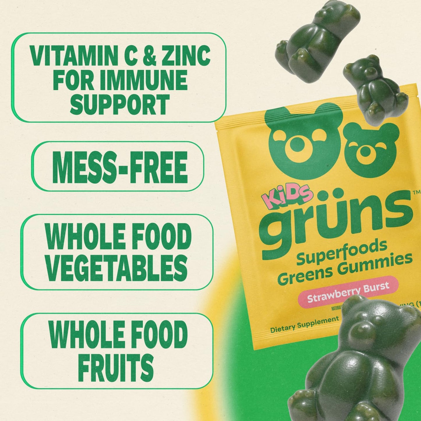 Grüns Kids Multivitamin Greens Gummies 168