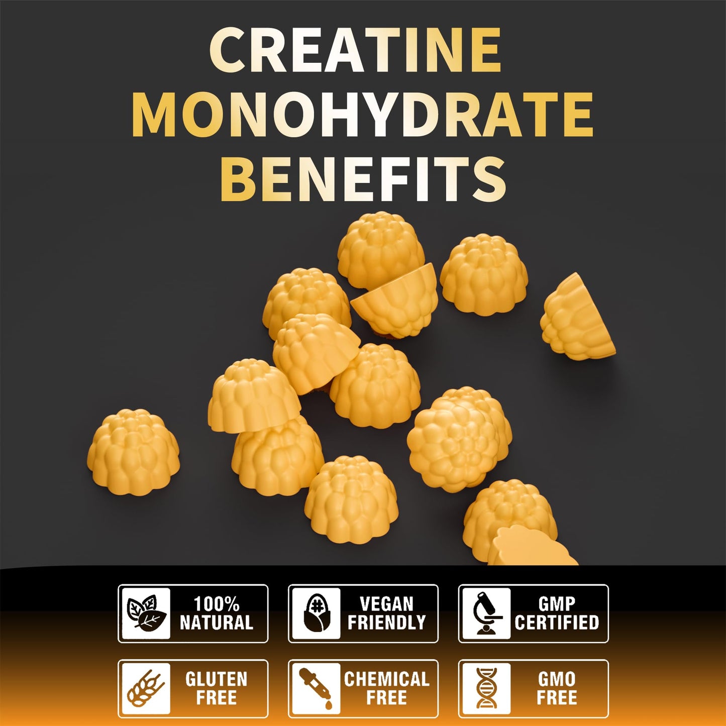 Nutravita Creatine Monohydrate Gummies 120 Count