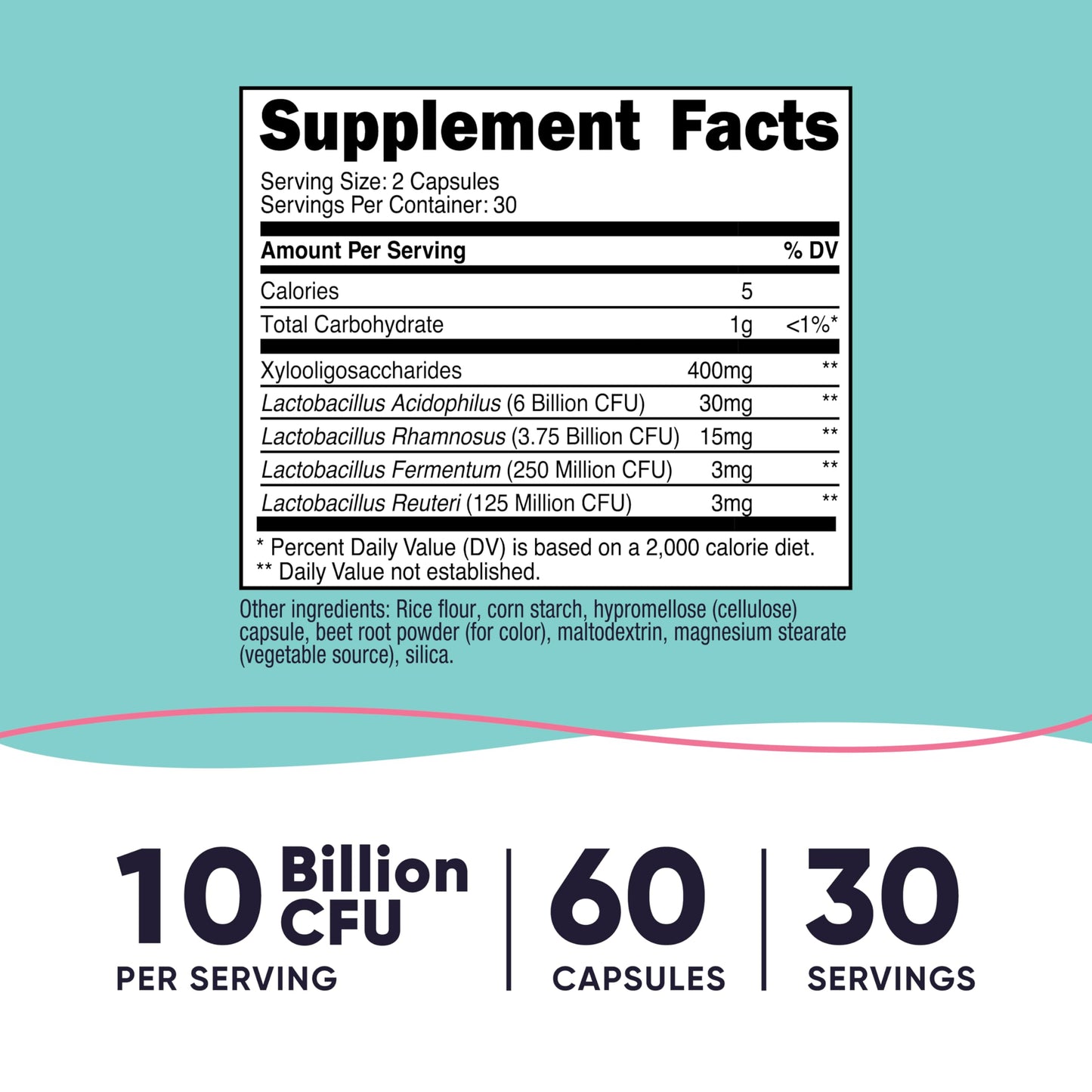 Nutricost Vaginal Probiotic for Women (10 Billion CFU) 60 Capsules