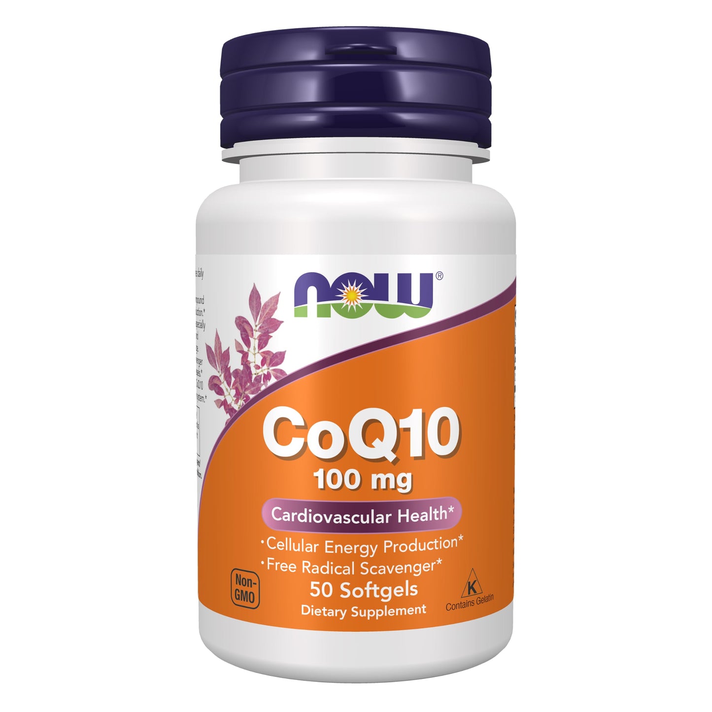 NOW Foods CoQ10 (Coenzyme Q10) 100 mg, Pharmaceutical Grade, Cardiovascular Health*, Softgels, 50 Count