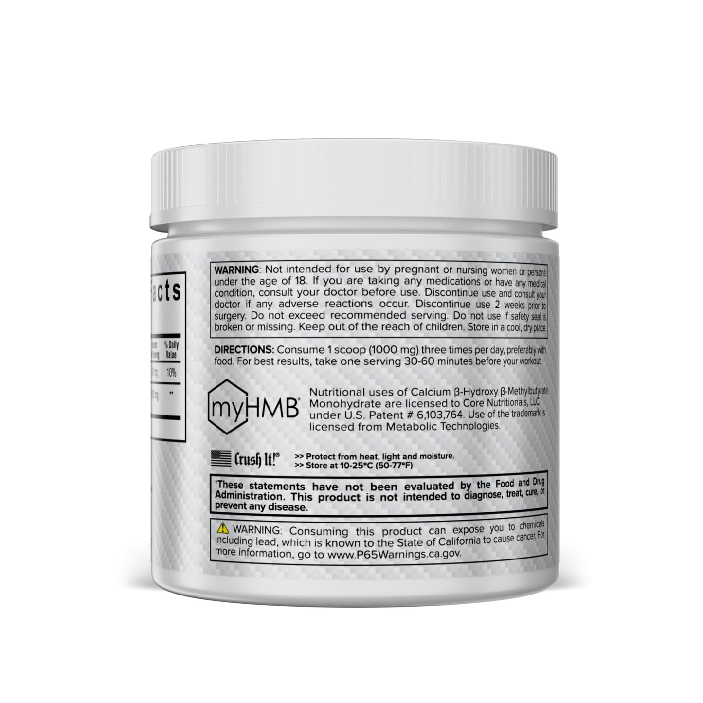 Core Nutritionals HMB (Beta-Hydroxy Beta-Methylbutyrate) Powder 90 Servings