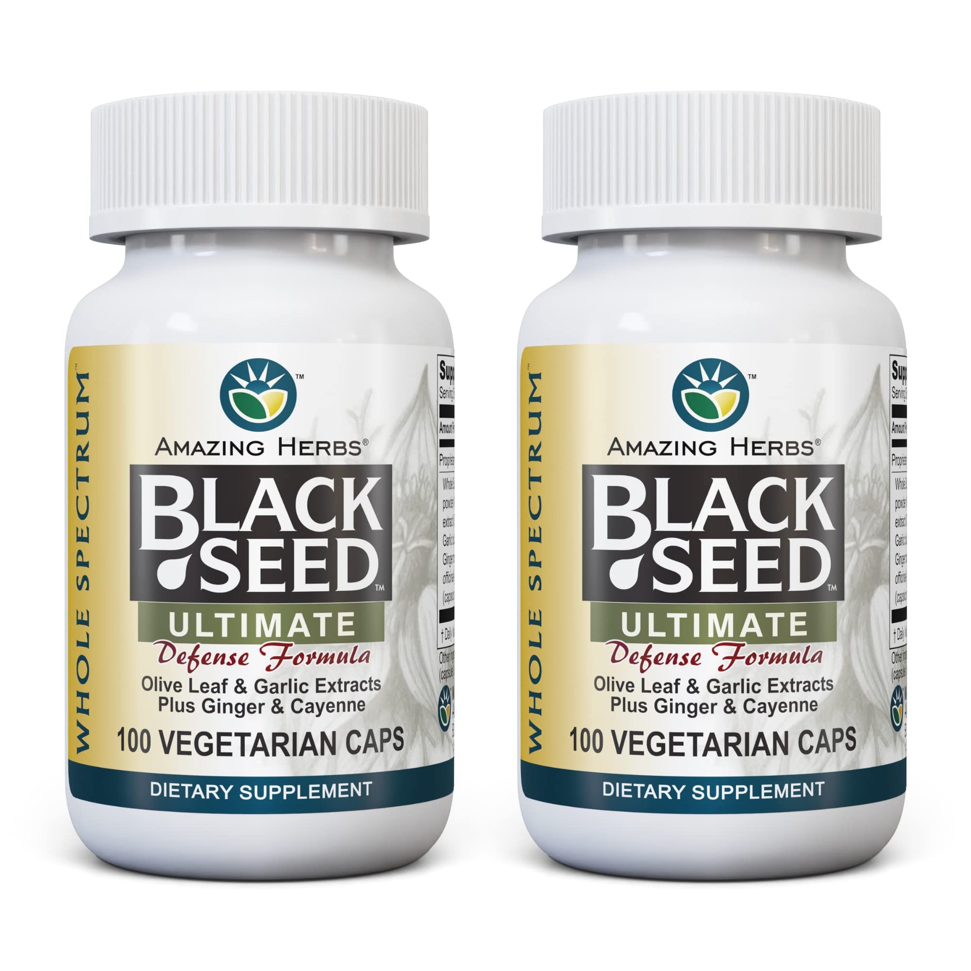 Amazing Herbs Whole Spectrum Black Seed Ultimate Capsules, 200 Capsules
