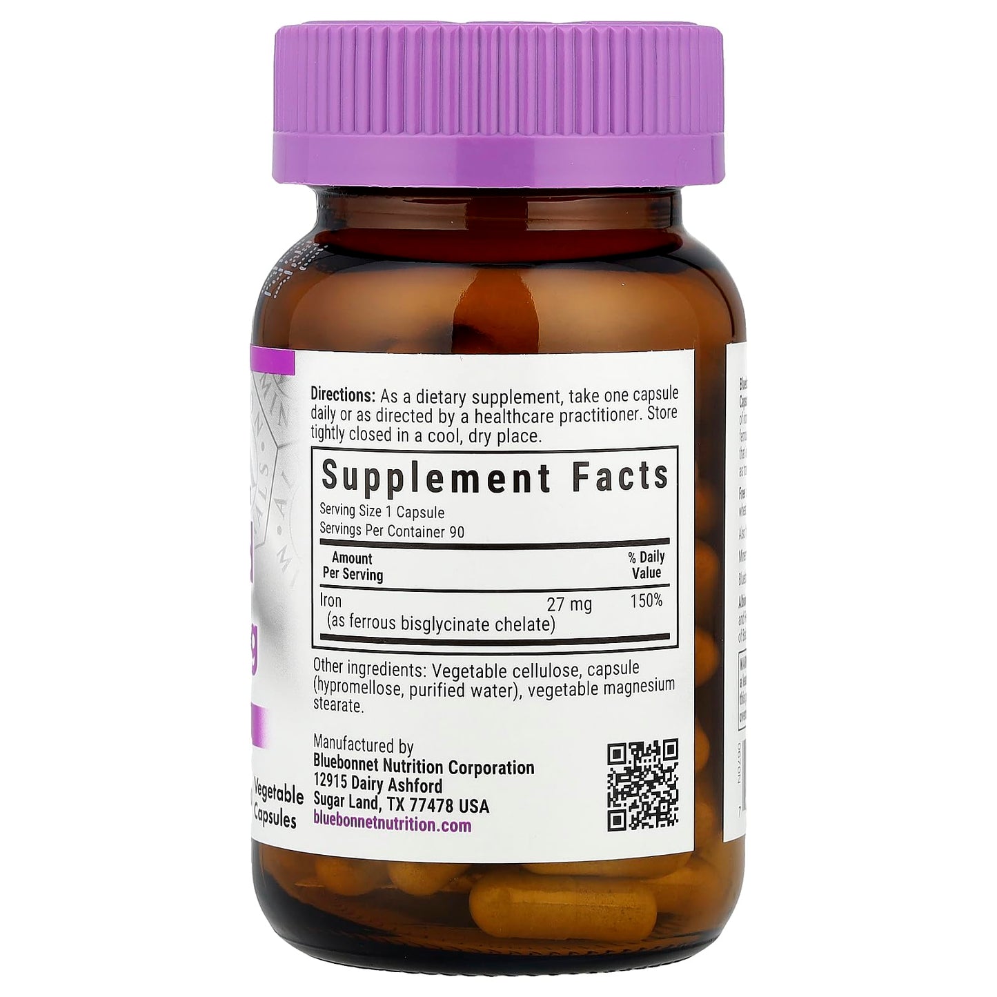 BlueBonnet Chelated Iron 27 mg 90 Capsules
