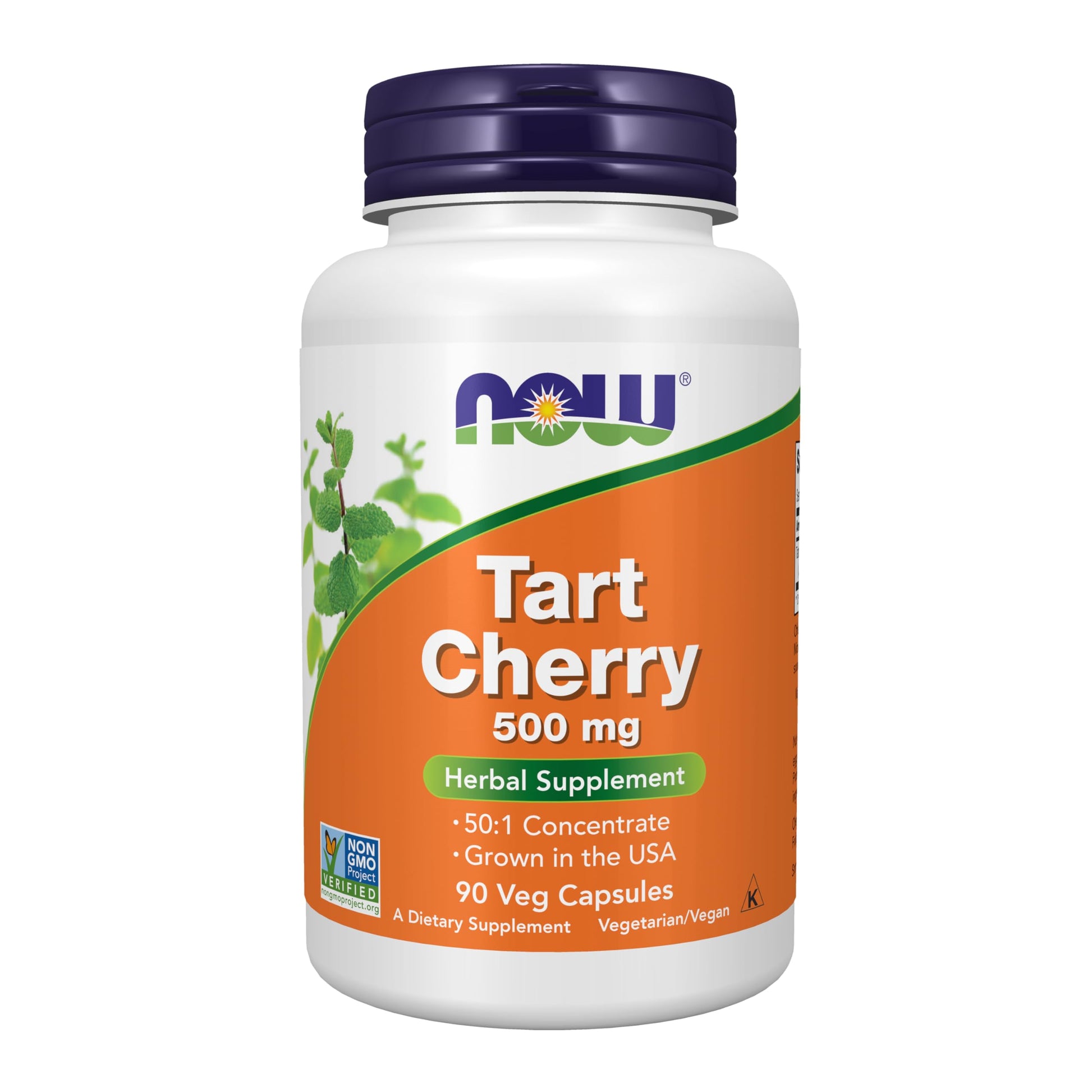 NOW Foods Tart Cherry (Prunus cerasus) 500 mg, 50:1 Concentrate Capsules, 90 Count