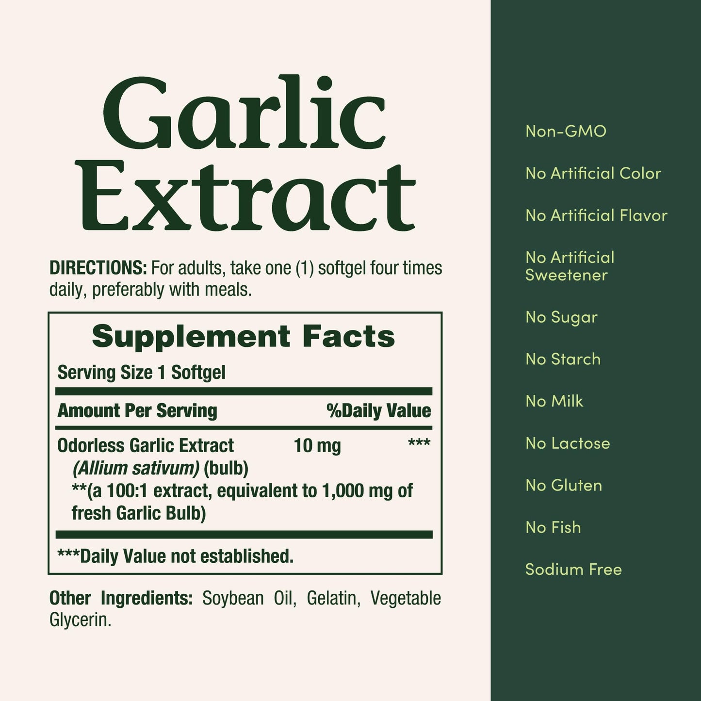 Nature's Bounty Garlic Extract Softgels 100