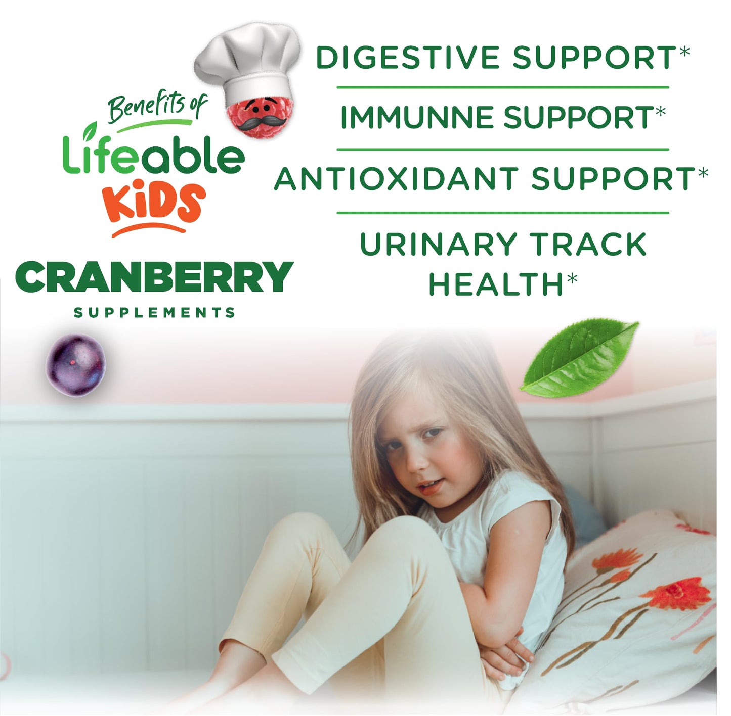 Lifeable Cranberry Gummies for Kids 60 Count