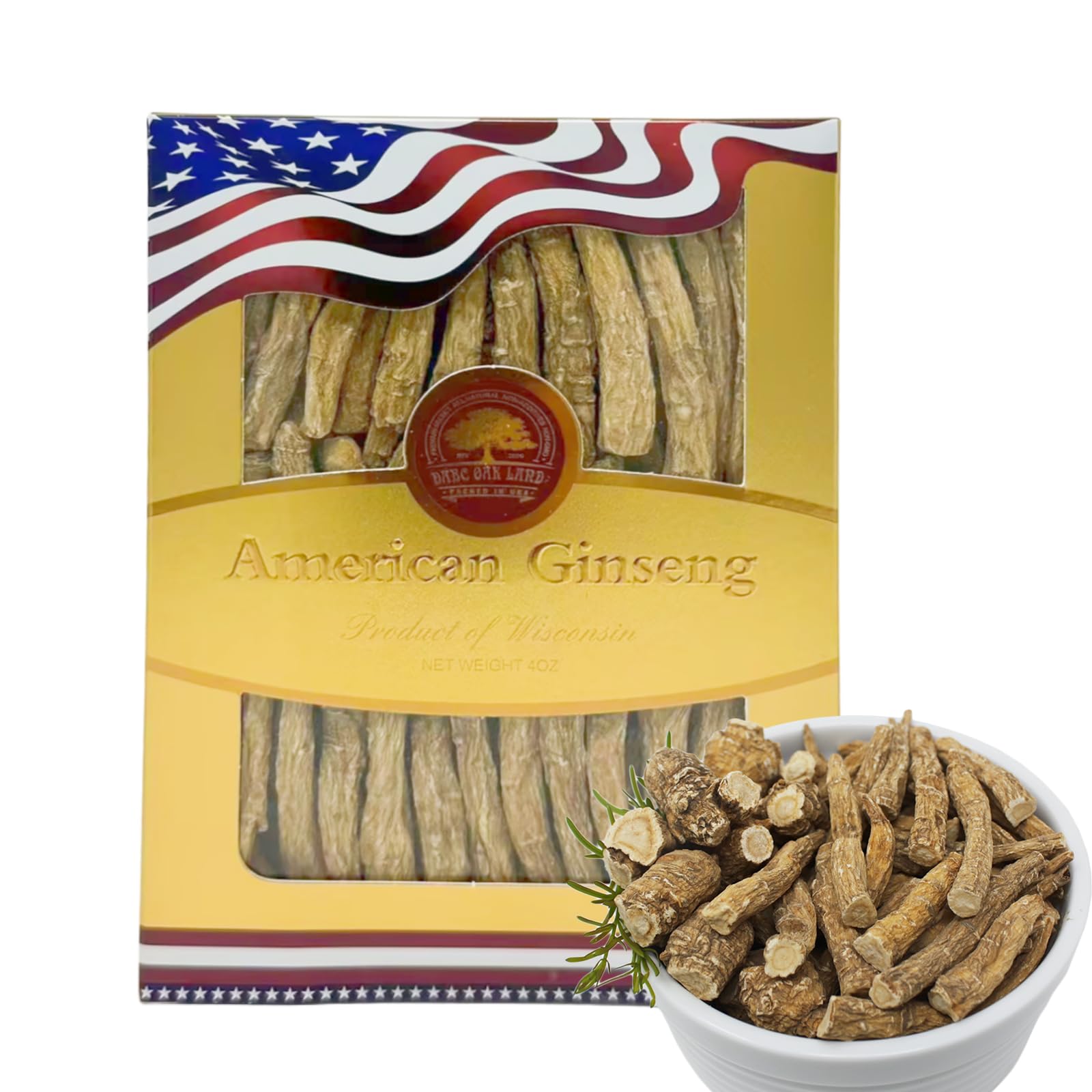 DABC OAK LAND Wisconsin American Ginseng Tablets, 4 Count