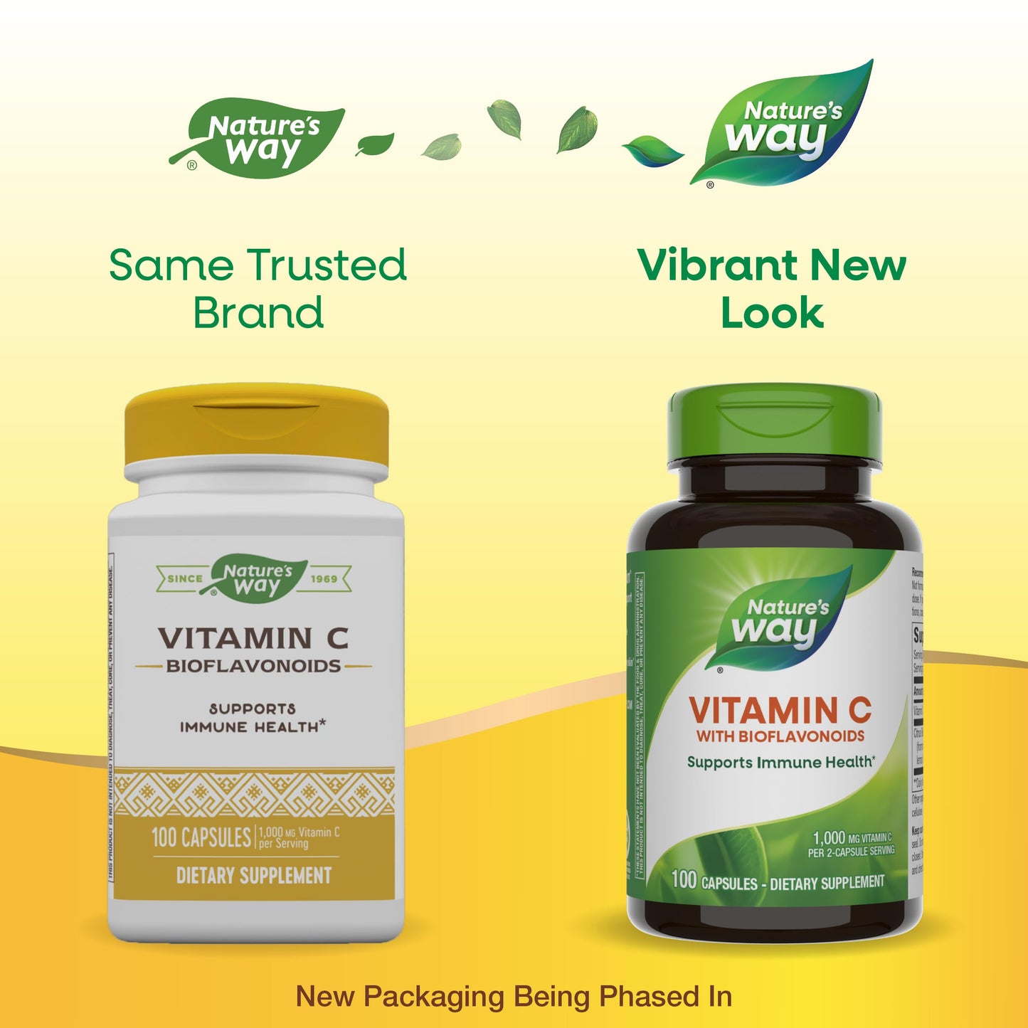 Nature's Way Vitamin C 500 mg with Bioflavonoids, 1000 mg Vitamin C per Serving, 100 Capsules