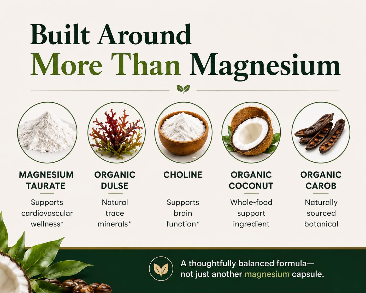 Green Organic Supplements Magnesium Taurate Capsule 90 Count