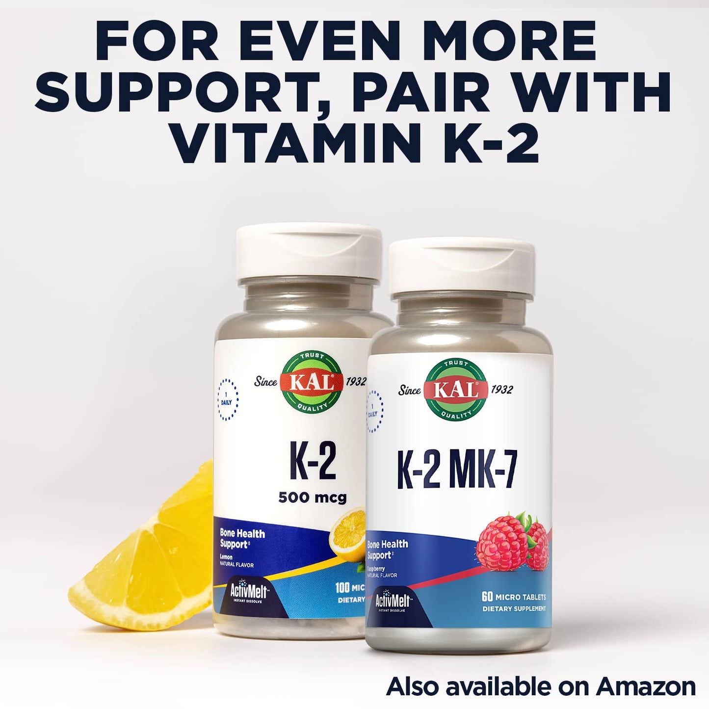 KAL Vitamin D3 5000 IU 125 mcg Chewable Supplement 60 Count