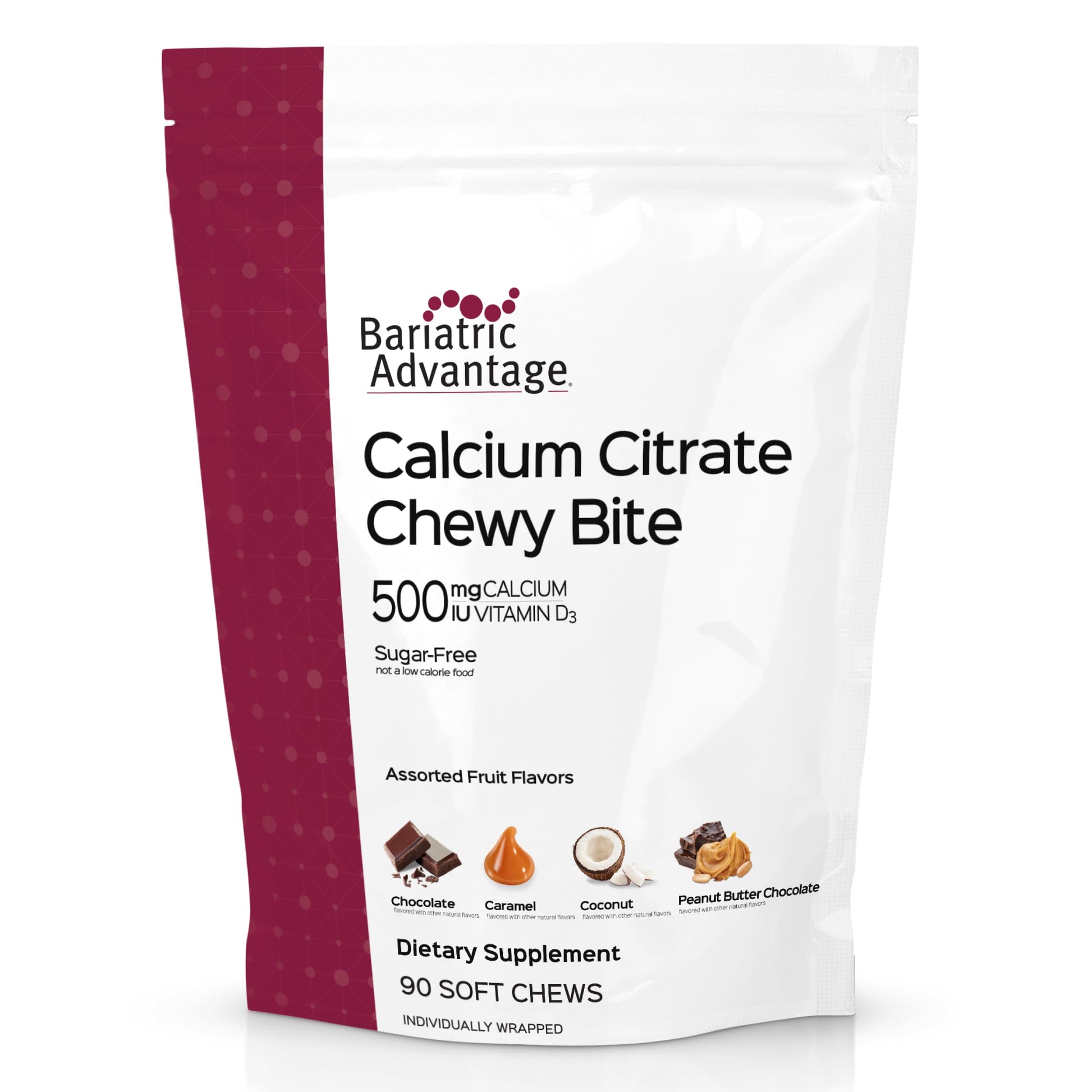 Bariatric Advantage Calcium Citrate Chewy Bites Gummy, 90 Count