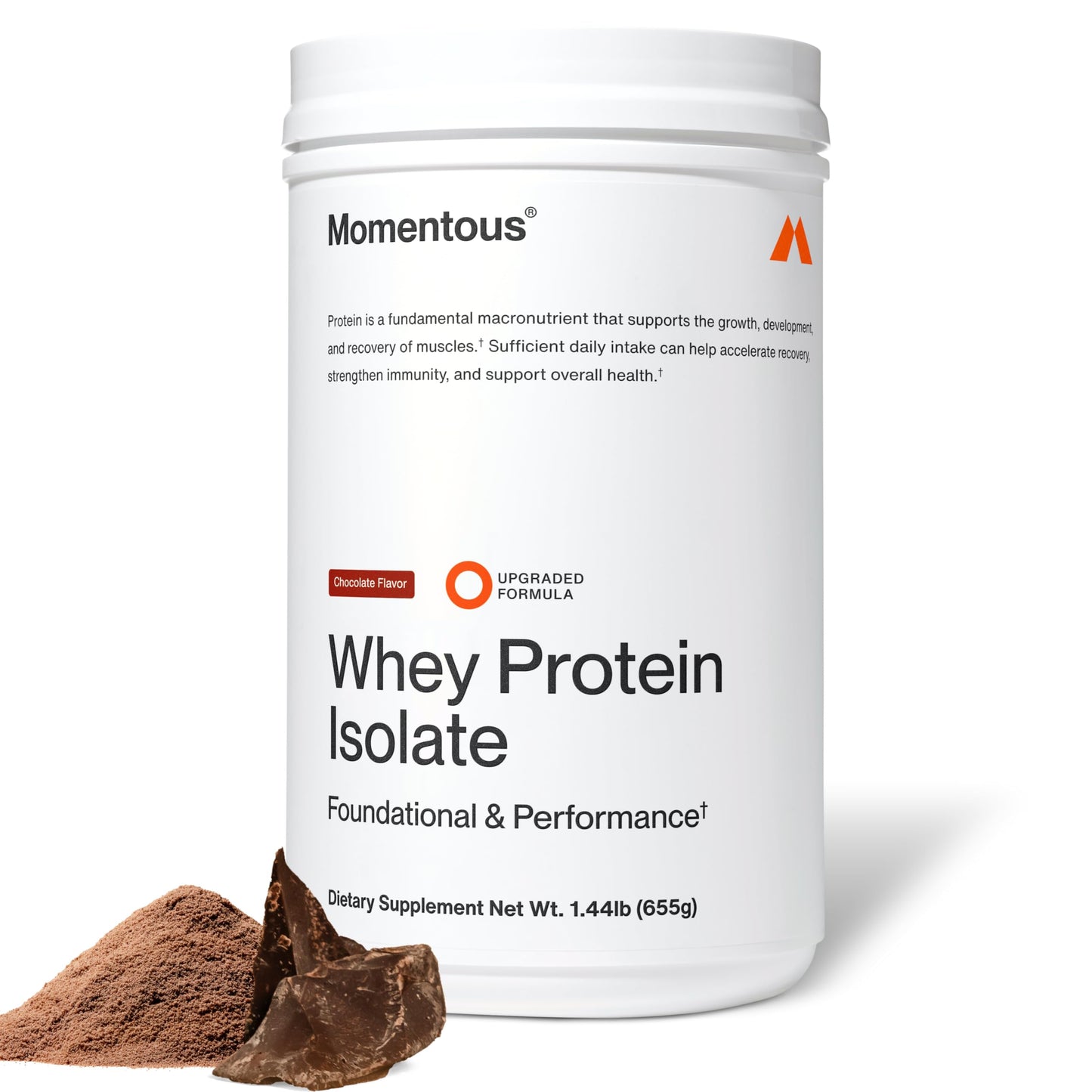 Momentous Essential Grass-Fed Whey Protein Powder, 25 Servings