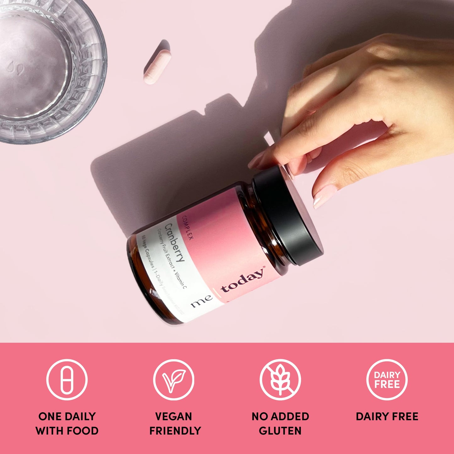 Me Today Cranberry 30,000mg with Vitamin C – Urinary Tract Health Support, Immune Boost, Vegan Supplement – High Potency Cranberry Pills for Women and Men Capsule, 1 Count