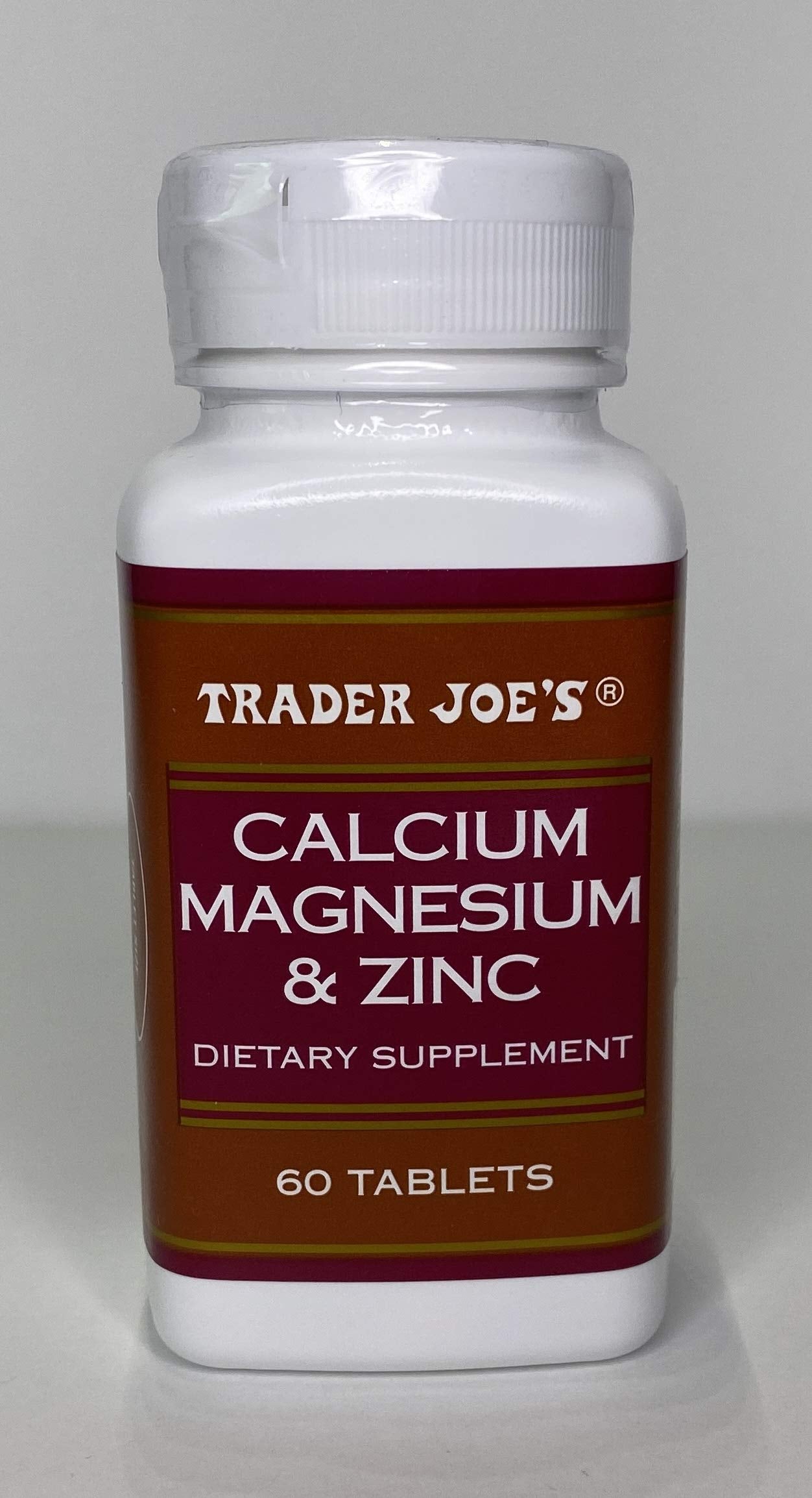 TJ's Calcium Magnesium & Zinc Tablets 60 Count