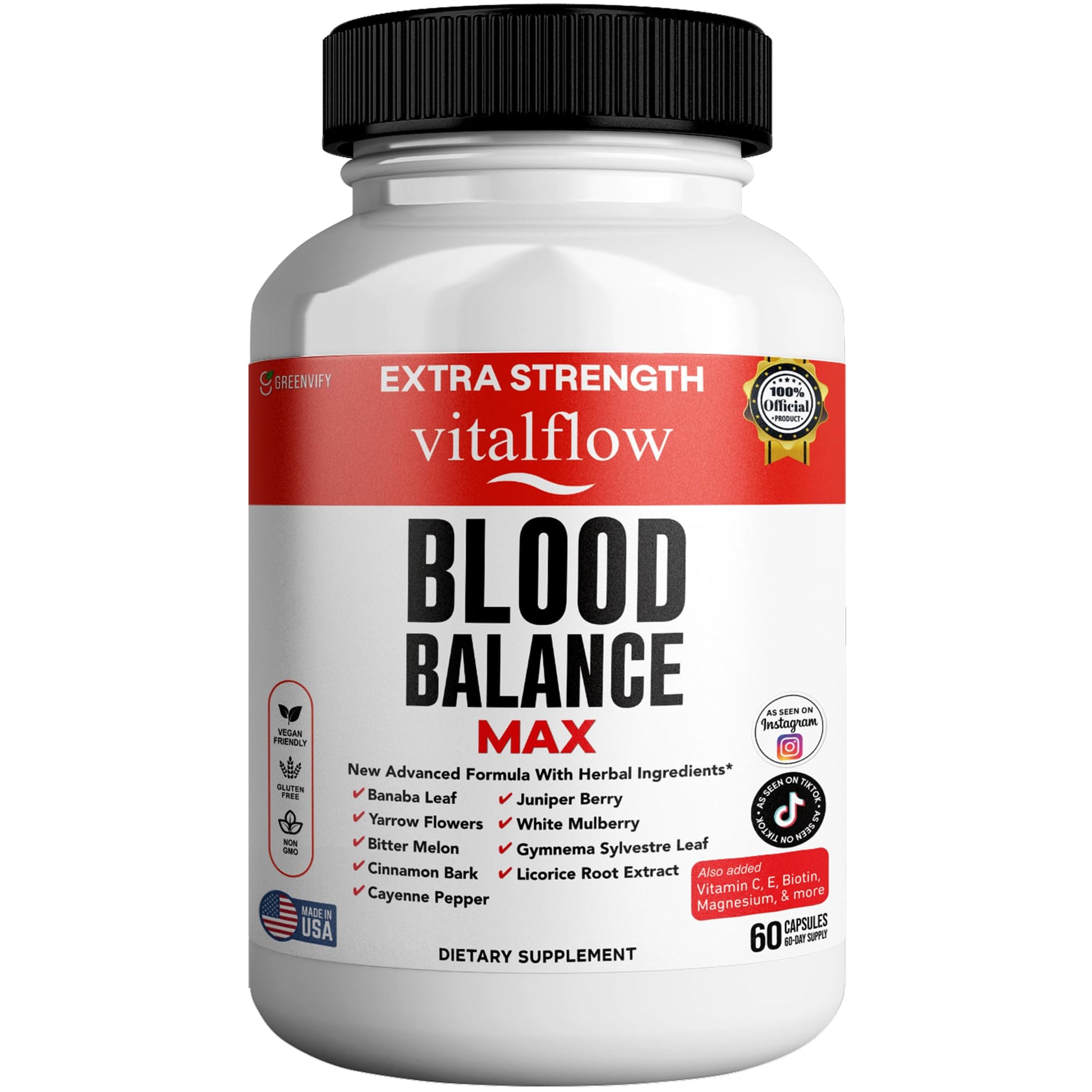 GREENVIFY VitalFlow Blood Balance Max 60 Capsules