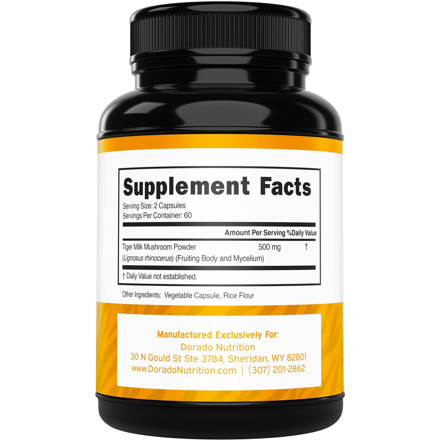 DORADO NUTRITION Tiger Milk Mushroom Supplement Capsule 120 Count