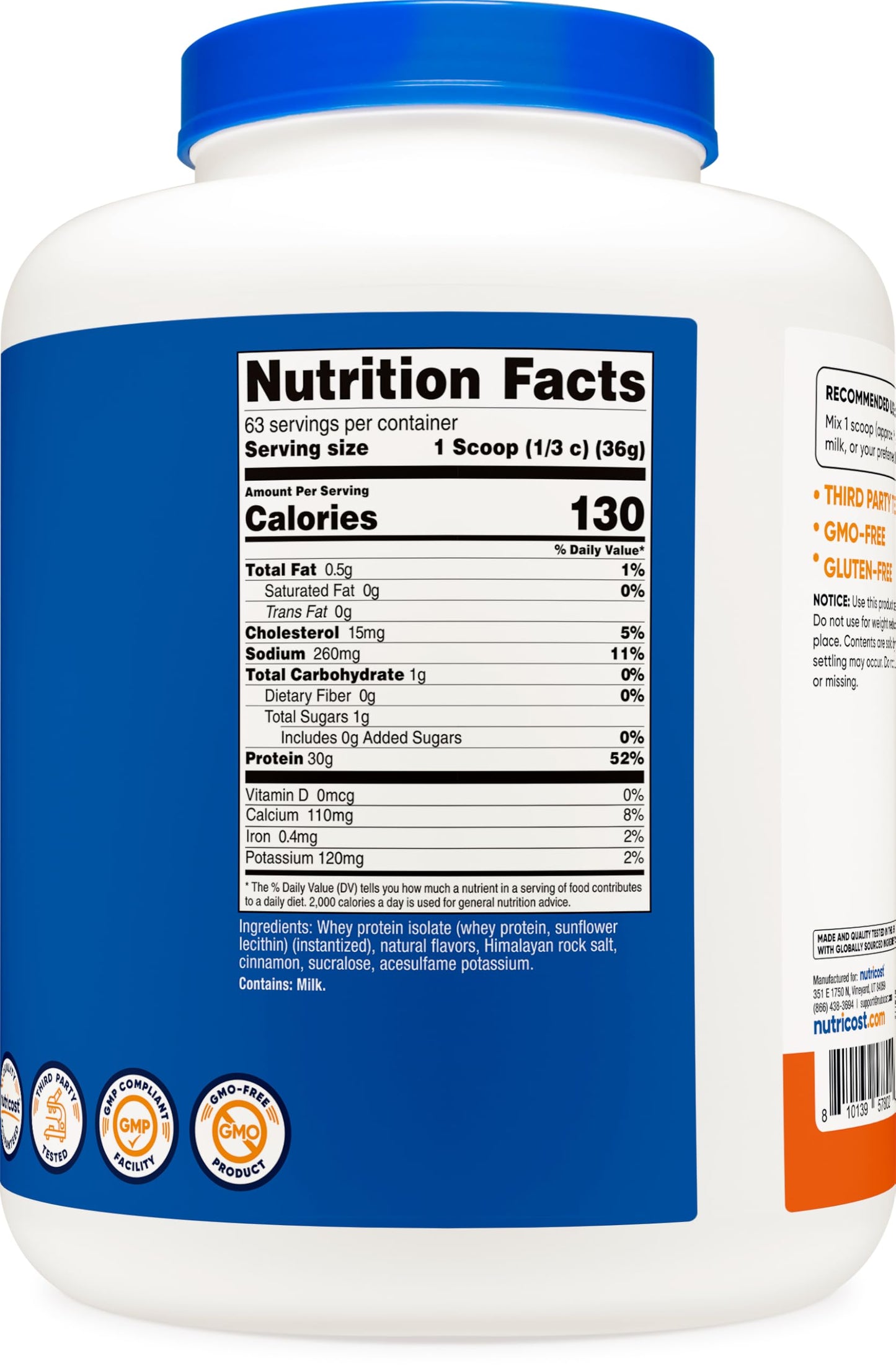 Nutricost Whey Protein Isolate Powder (Pumpkin Spice) 5 lb, 80 Servings