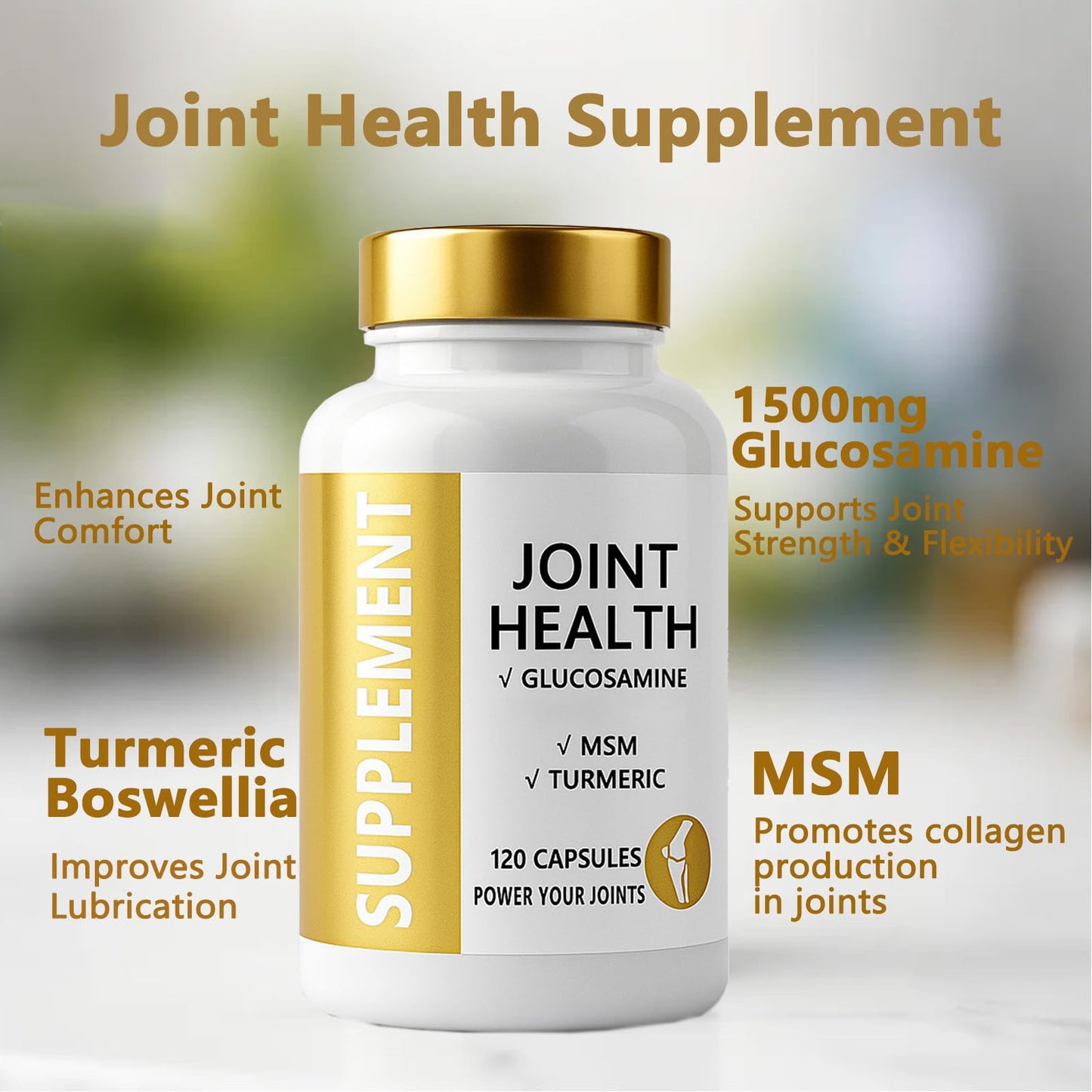 ANEFOSE Joint Health Supplement, 120 Capsules