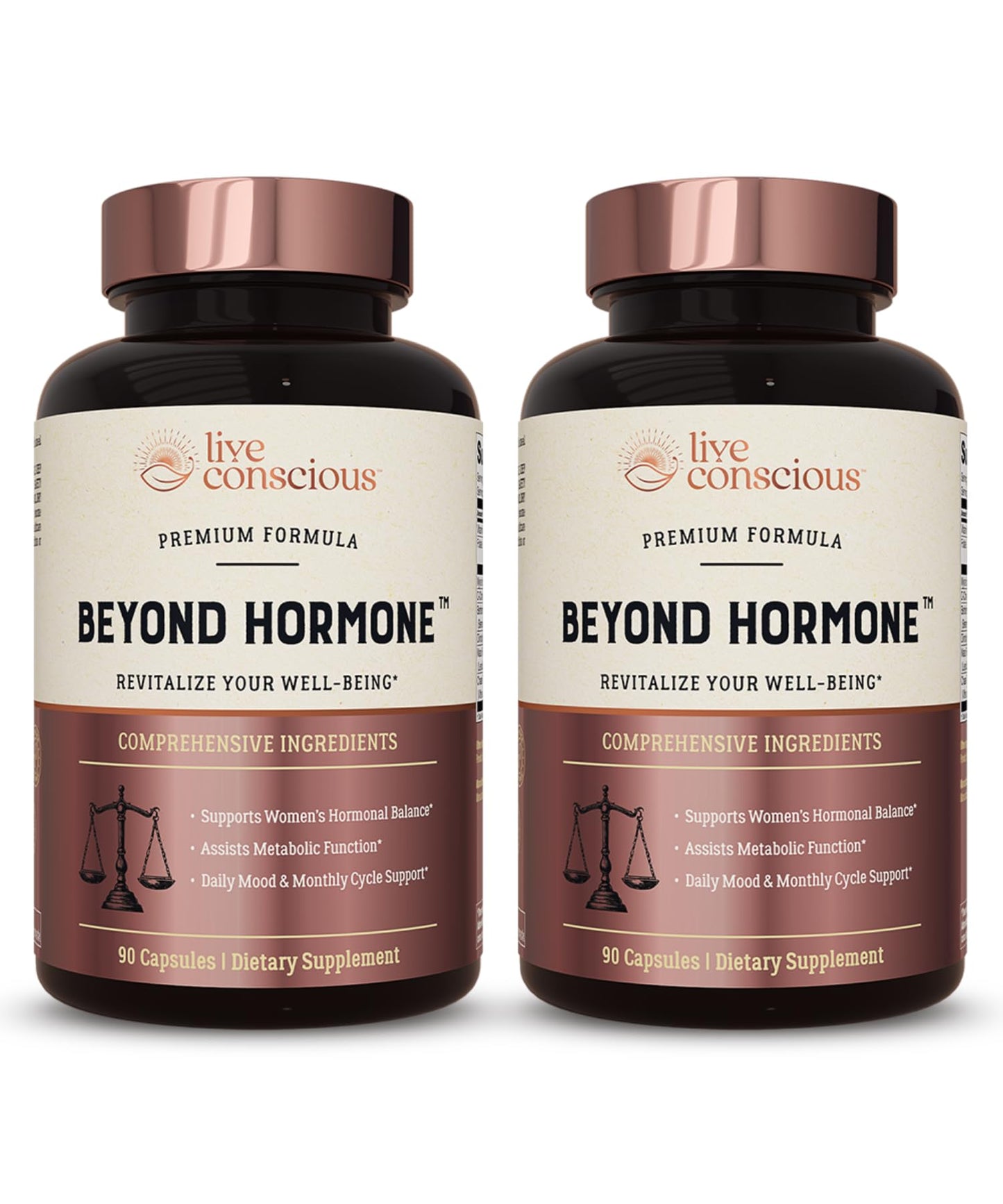 Live Conscious Beyond Hormone Daily Menopause & PMS Supplement Capsules 180