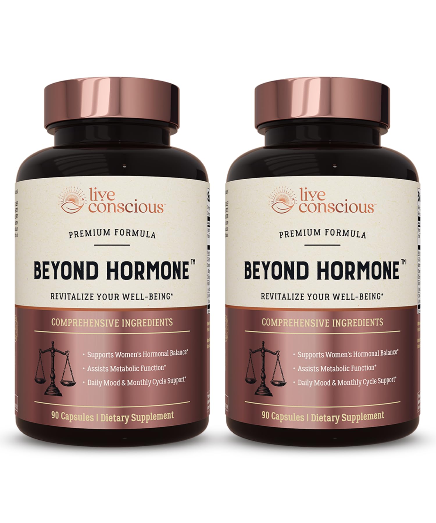 Live Conscious Beyond Hormone Daily Menopause & PMS Supplement Capsules 180