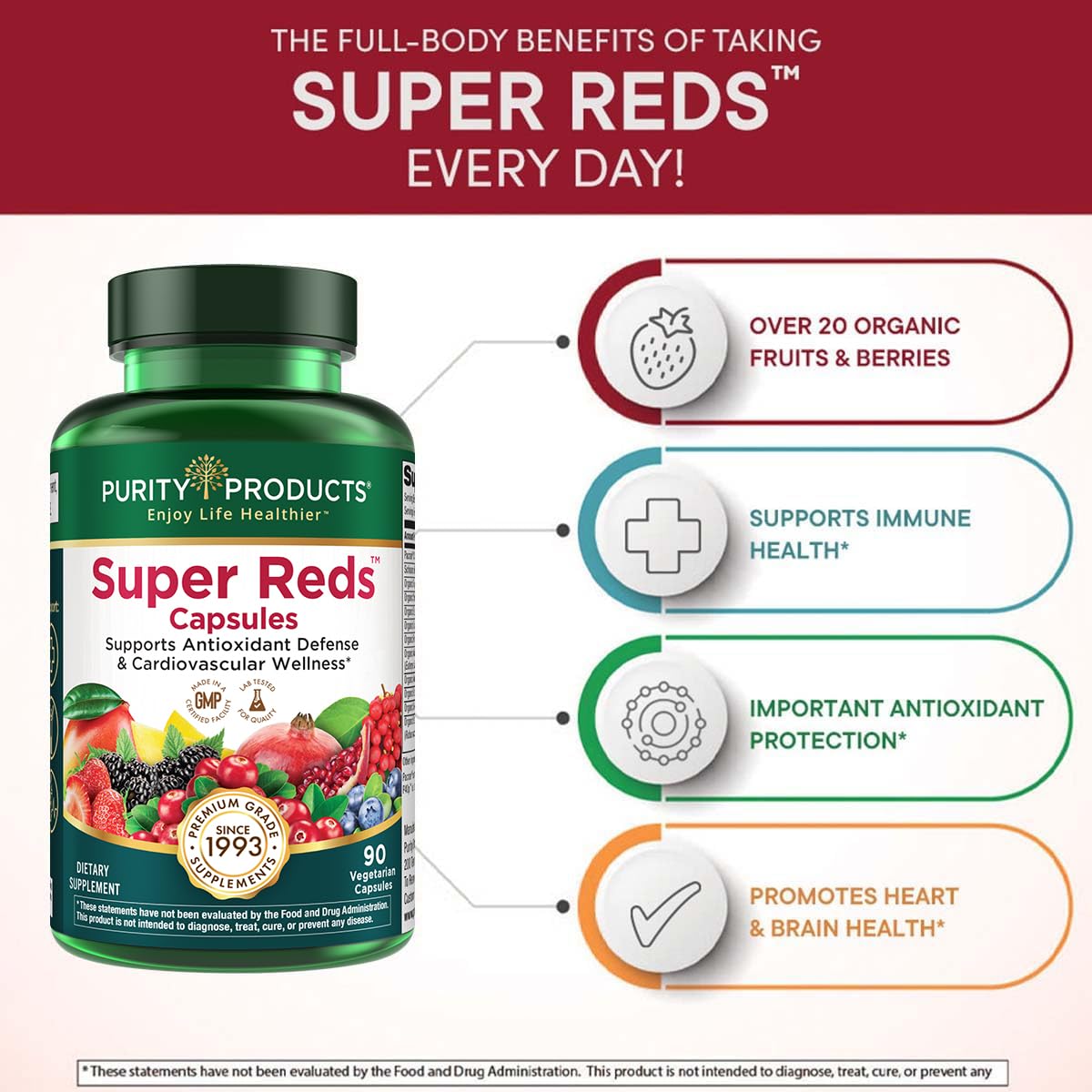 Purity Products Super Reds Capsules 180 Capsules